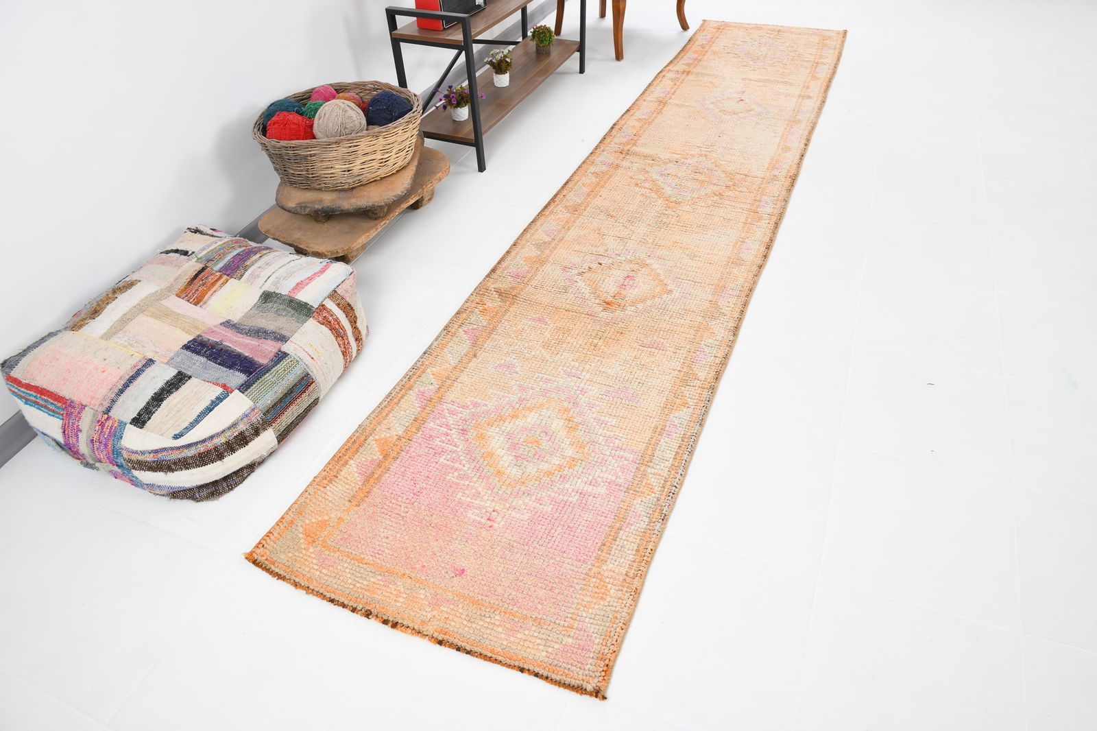 2'8'' x 13'2'' Turkish Vintage Runner Rug - 17961 - 6