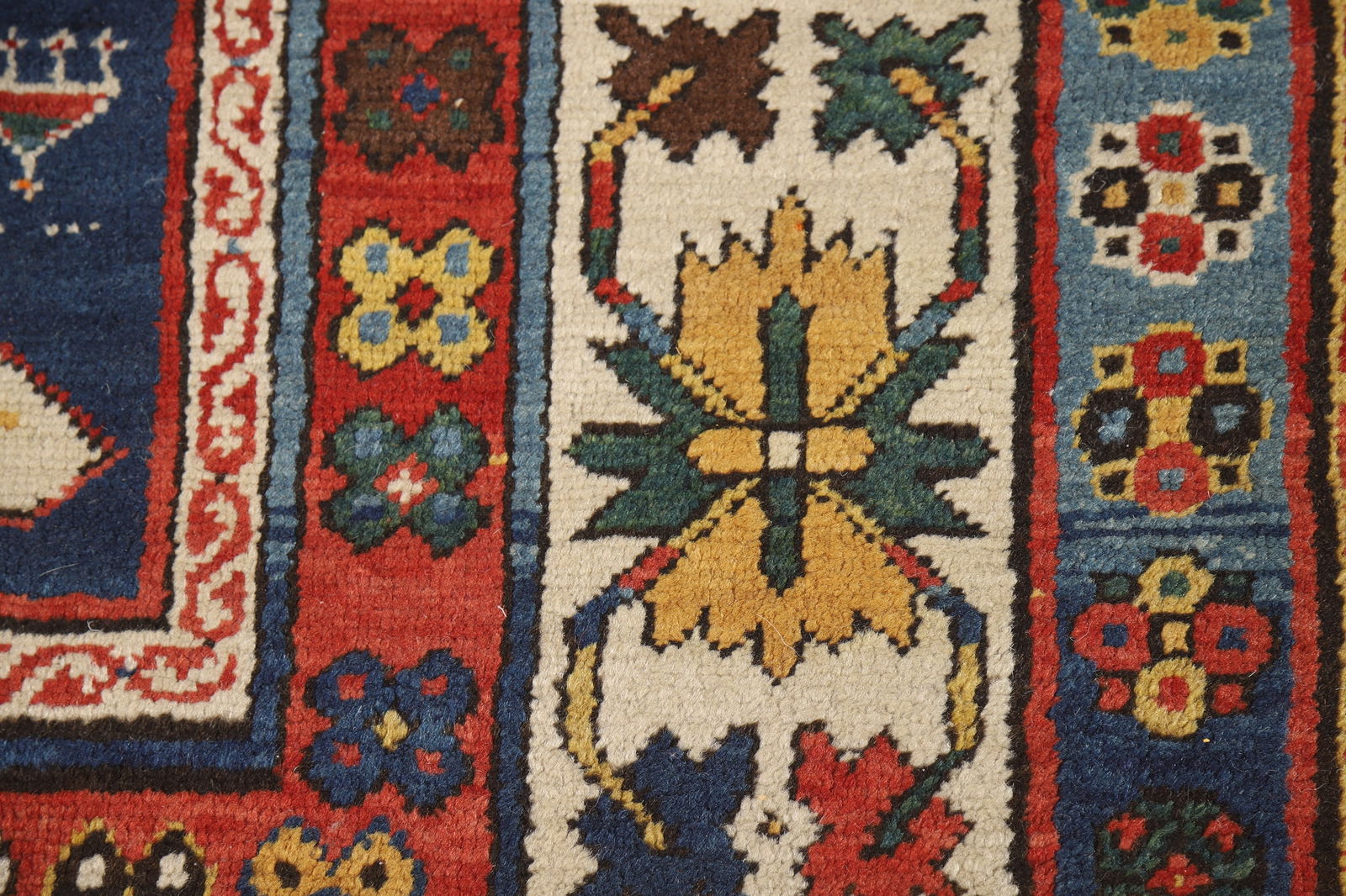 Pre-1900 Antique Vegetable Dye Kazak Persian Runner Rug 4x9 - 10
