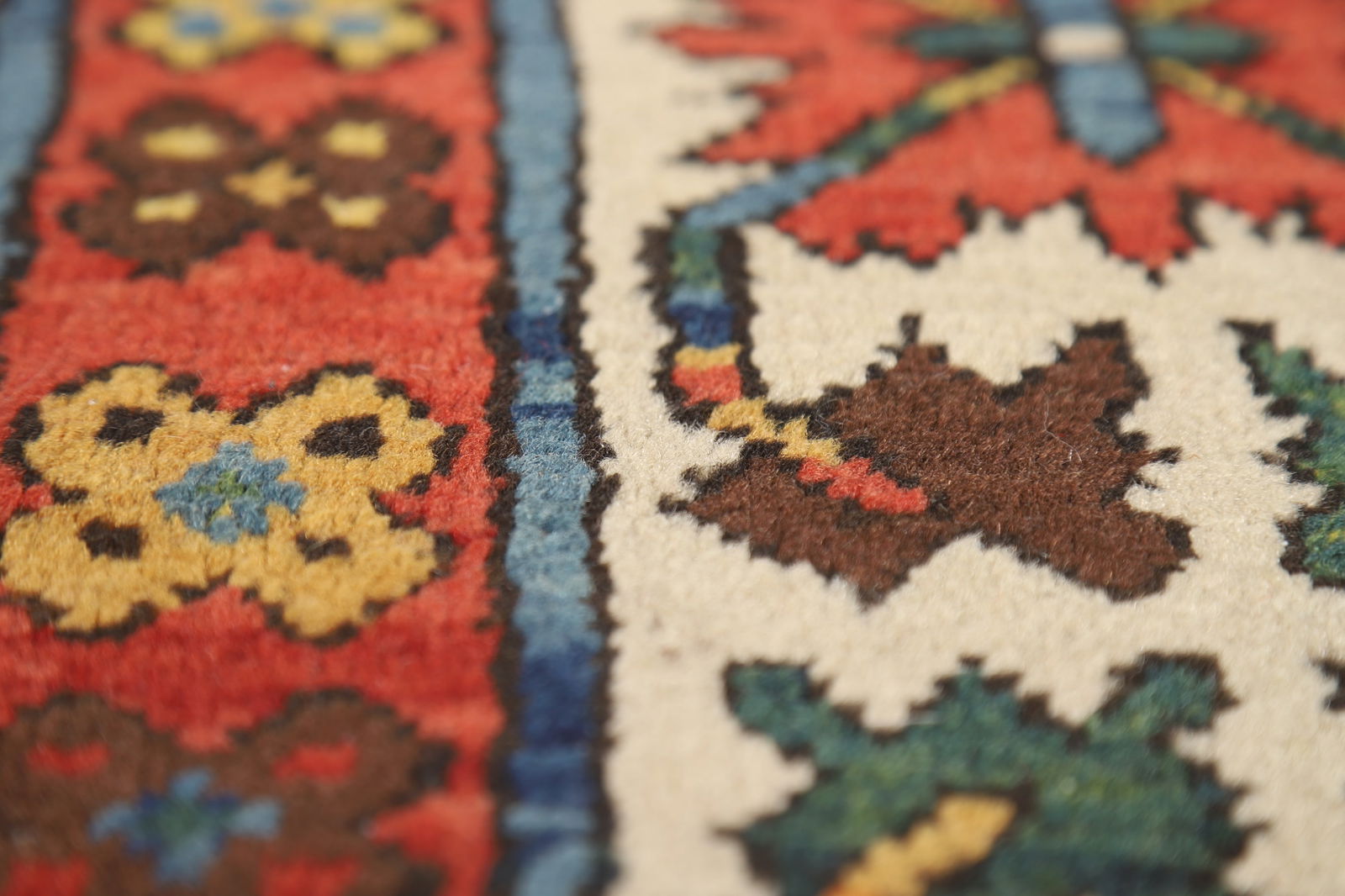 Pre-1900 Antique Vegetable Dye Kazak Persian Runner Rug 4x9 - 12