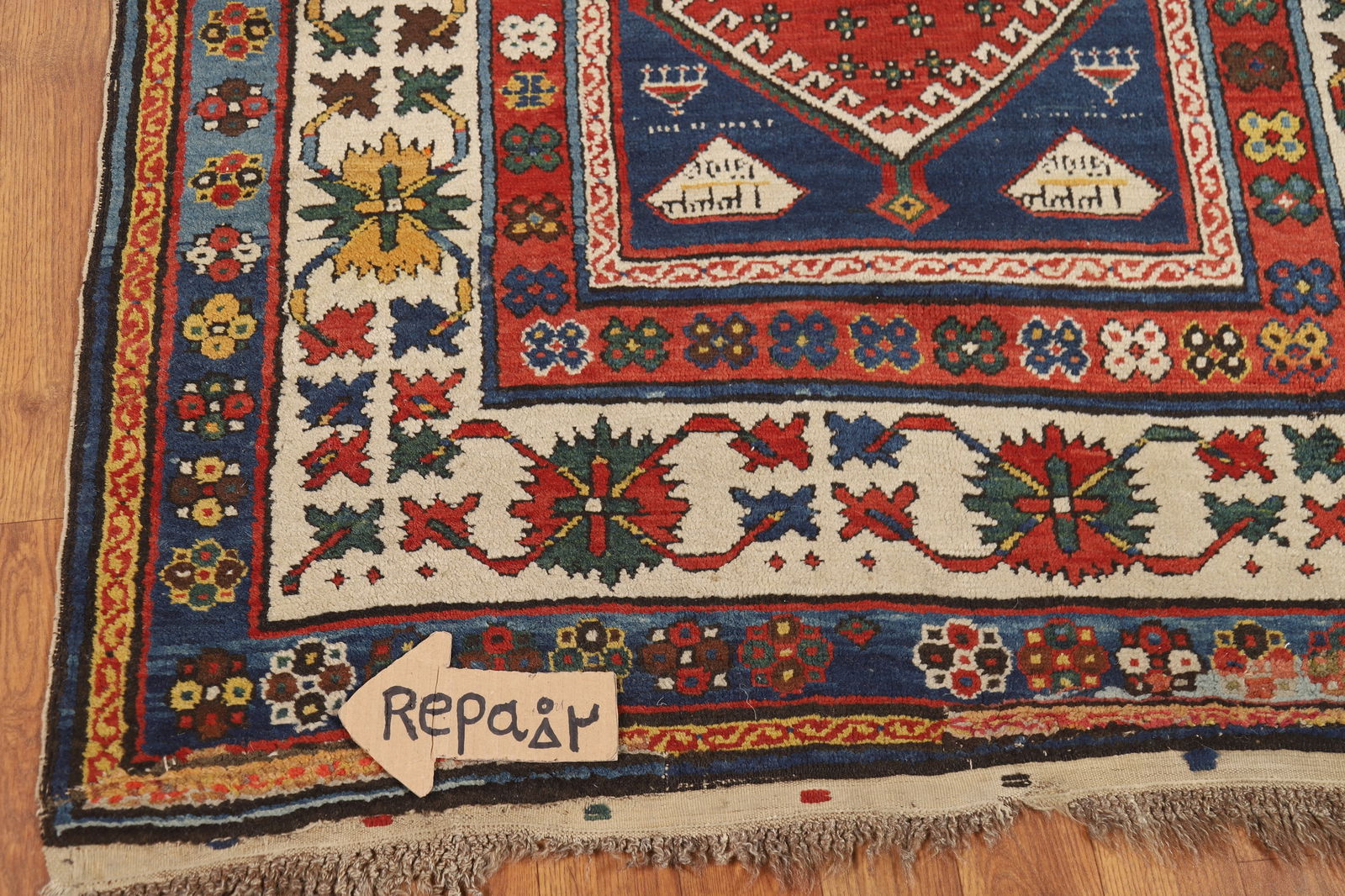 Pre-1900 Antique Vegetable Dye Kazak Persian Runner Rug 4x9 - 16