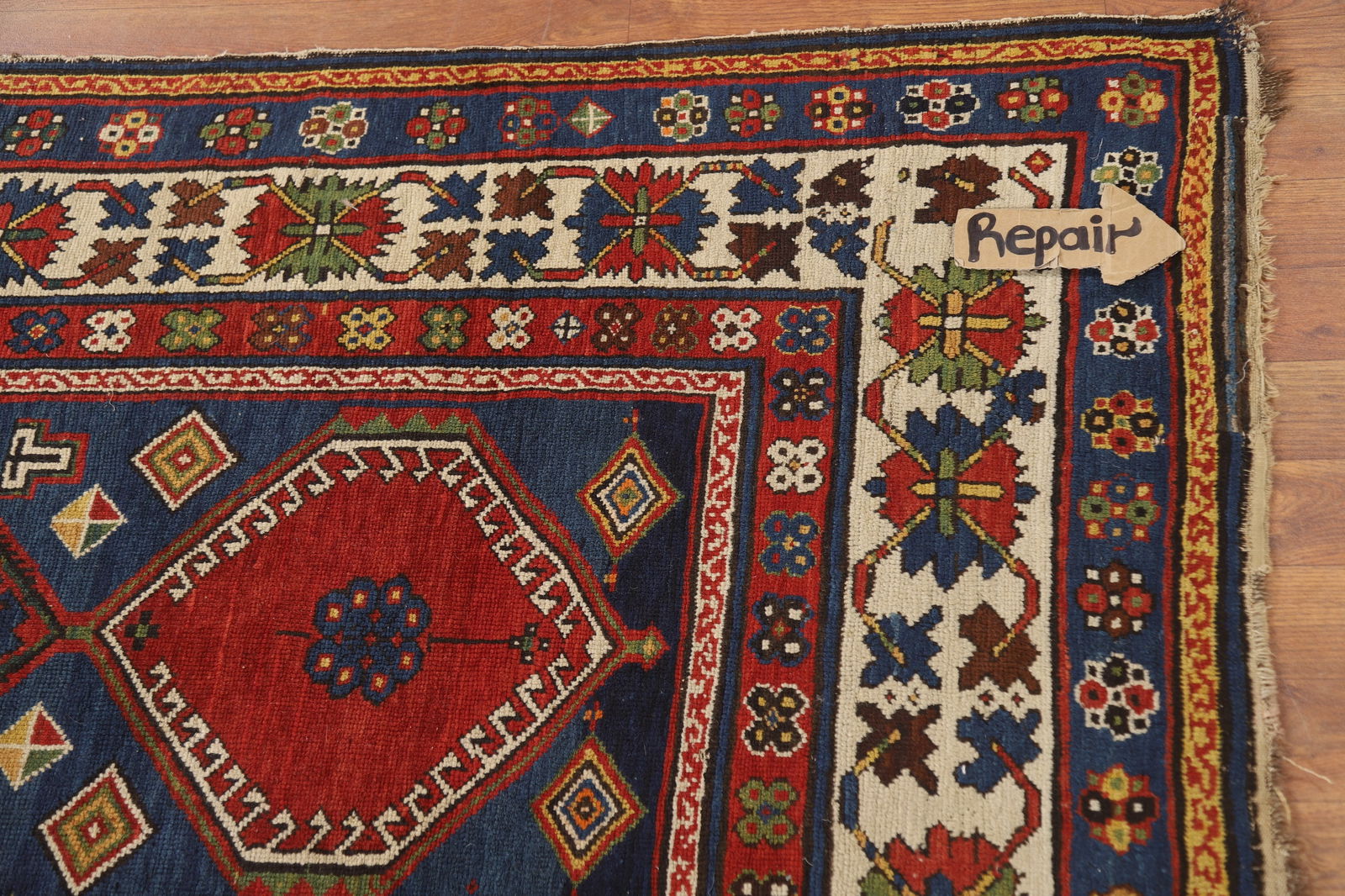 Pre-1900 Antique Vegetable Dye Kazak Persian Runner Rug 4x9 - 18