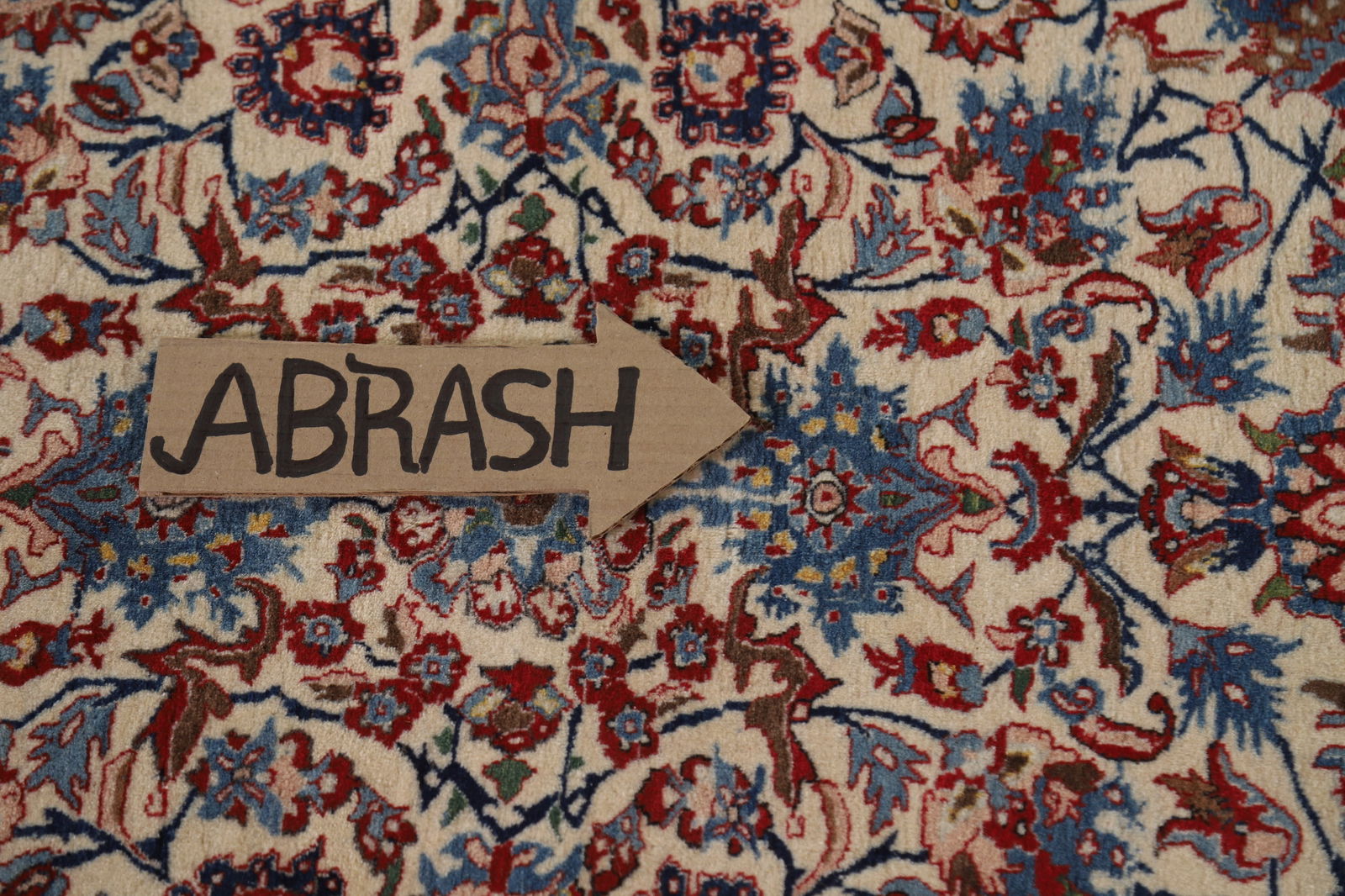 Antique Vegetable Dye Nain Toodeshk Persian Area Rug 7x11 - 13