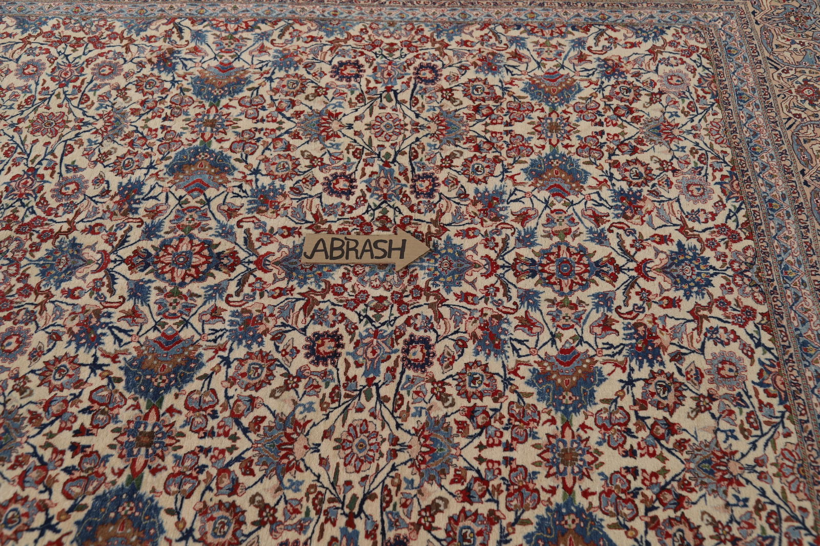 Antique Vegetable Dye Nain Toodeshk Persian Area Rug 7x11 - 14