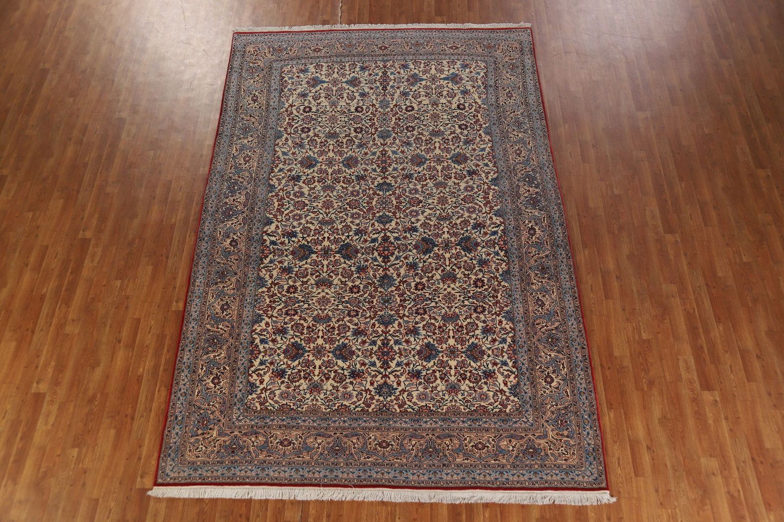 Antique Vegetable Dye Nain Toodeshk Persian Area Rug 7x11 - 17