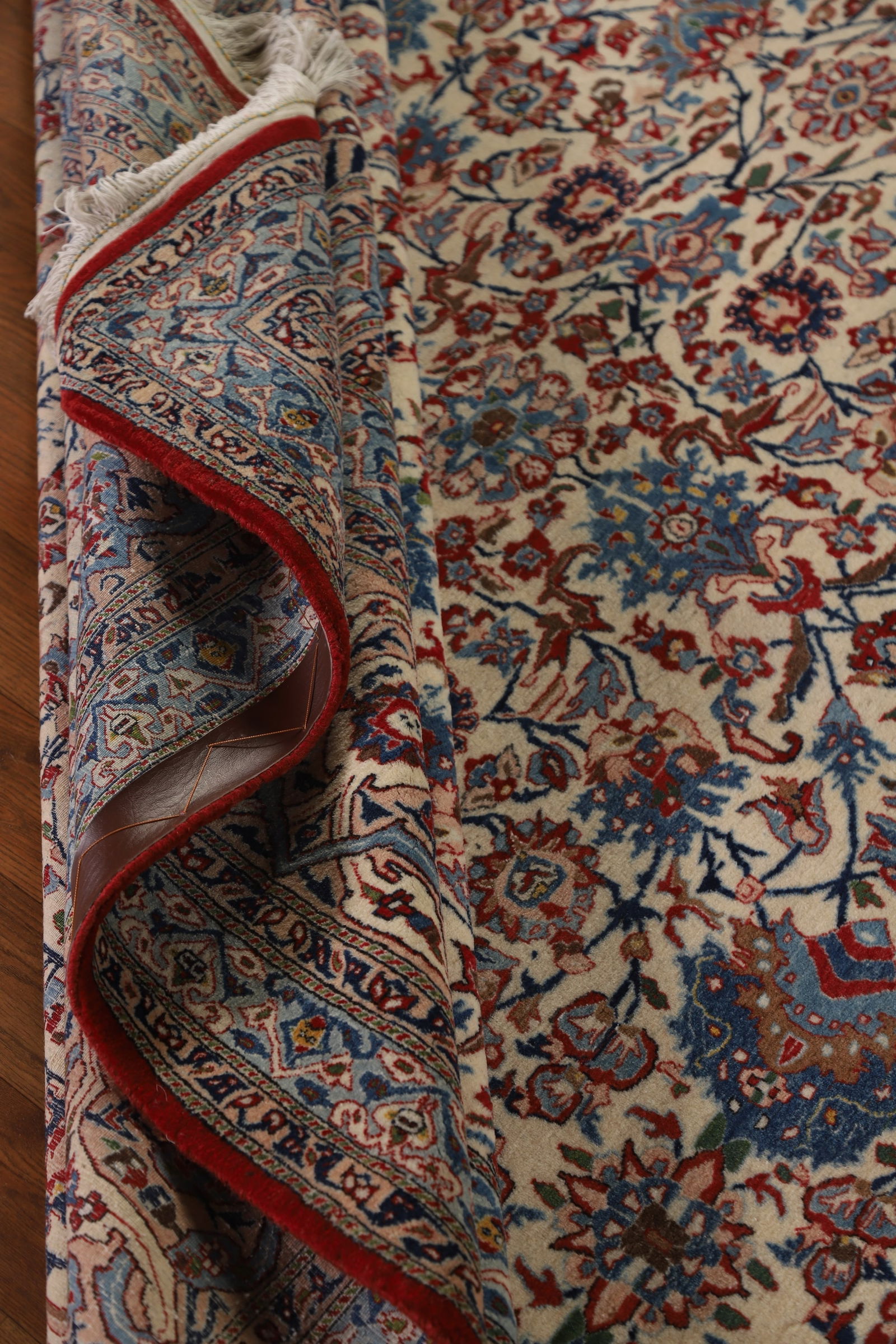 Antique Vegetable Dye Nain Toodeshk Persian Area Rug 7x11 - 19