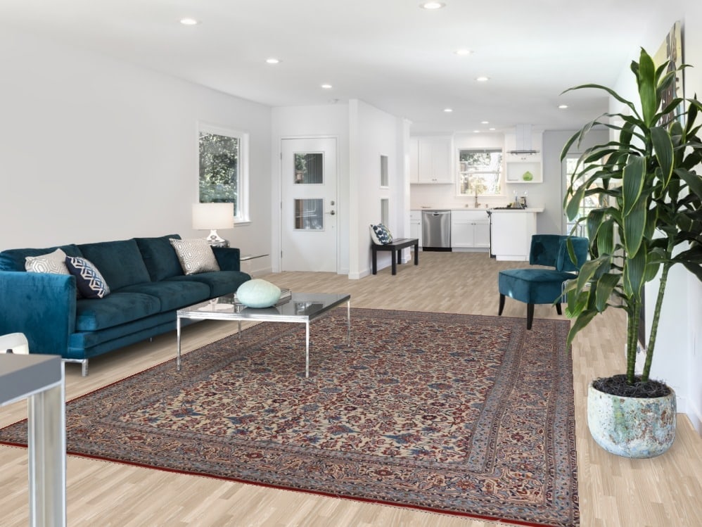 Antique Vegetable Dye Nain Toodeshk Persian Area Rug 7x11 - 2