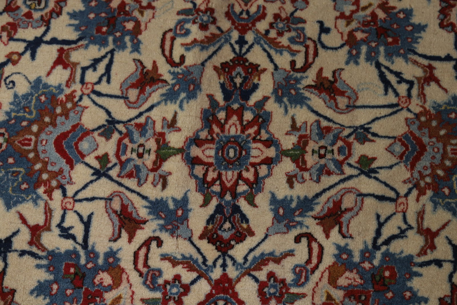 Antique Vegetable Dye Nain Toodeshk Persian Area Rug 7x11 - 9