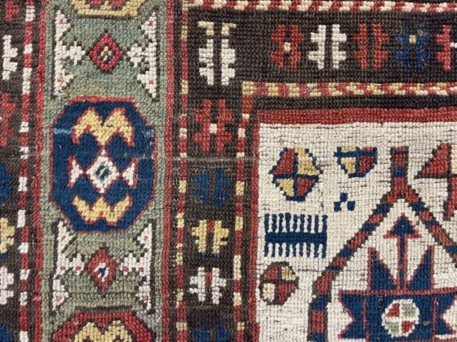 Antique Ivory field Gendje Caucasian Runner-1643 - 7