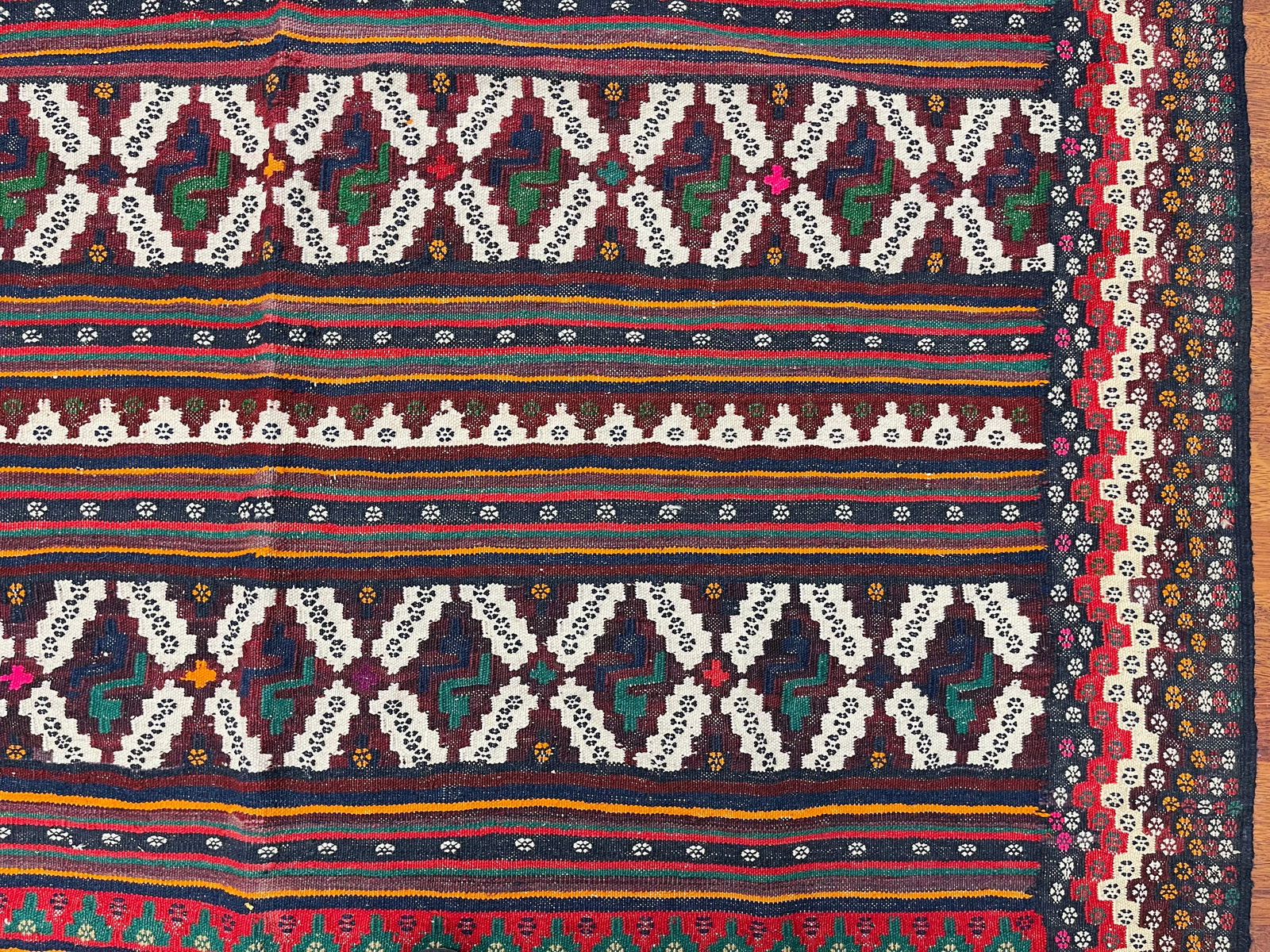 Vintage Turkish jajim- Kilim -5260 - 6