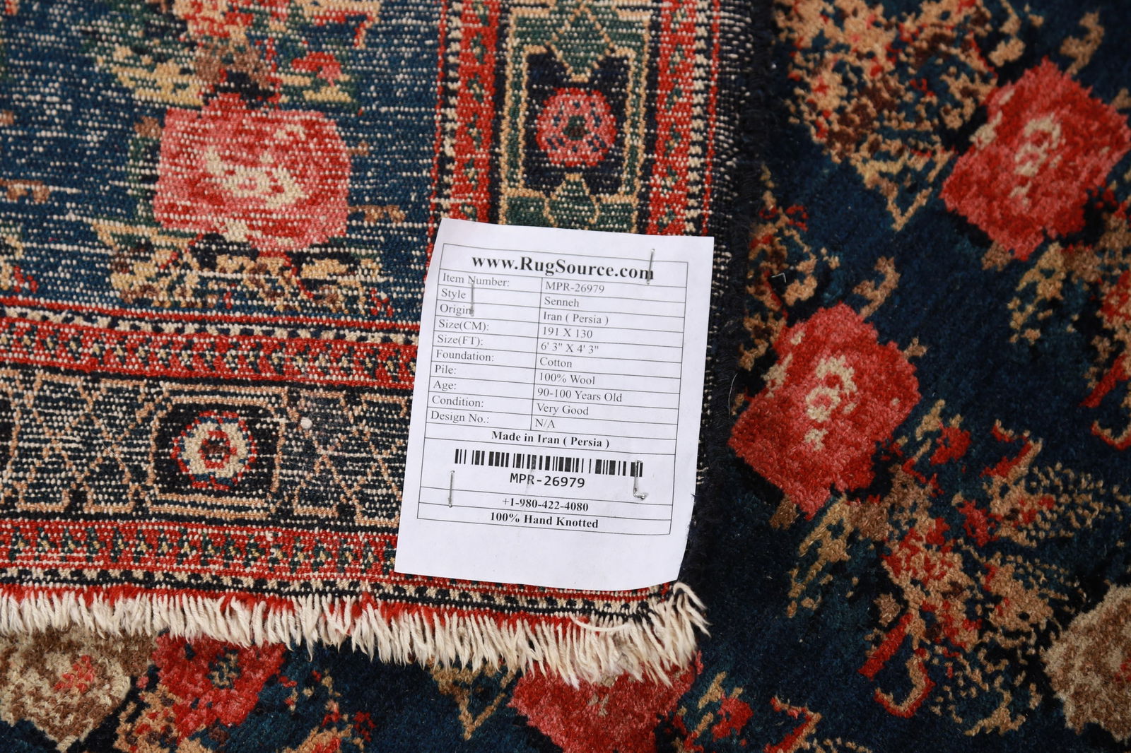 Antique Vegetable Dye Senneh Persian Rug 4x6 - 20