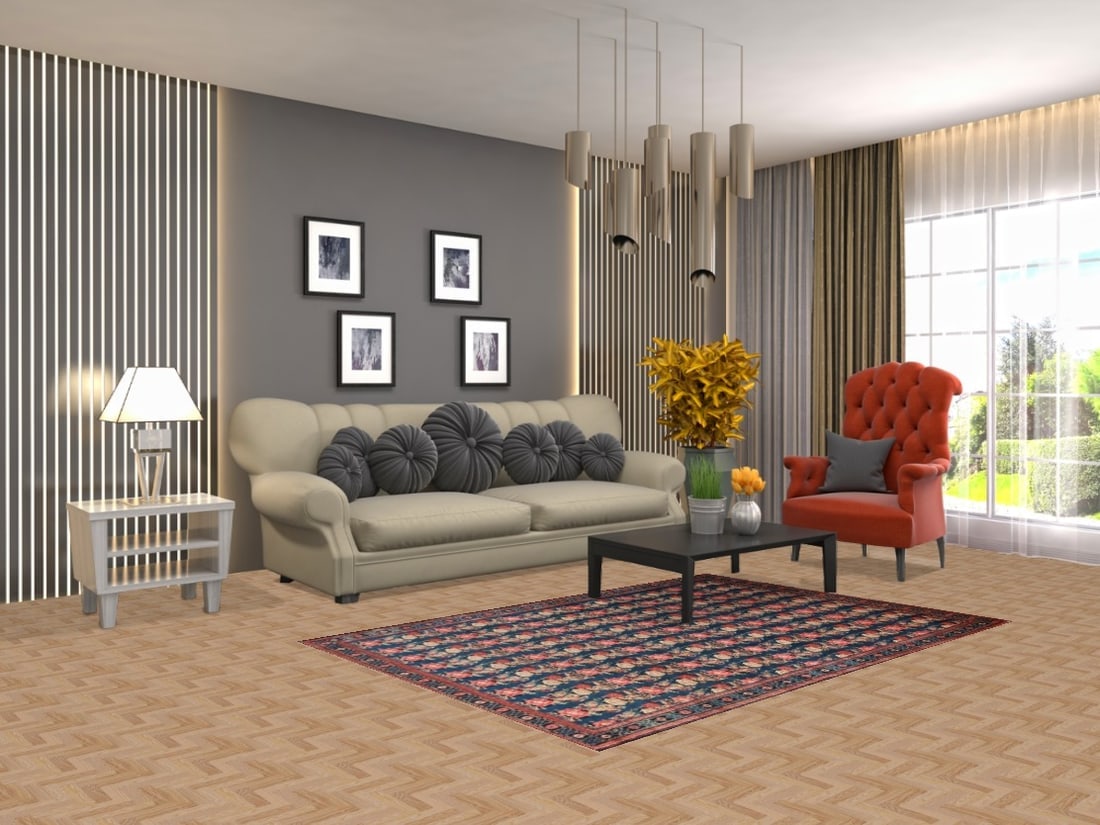 Antique Vegetable Dye Senneh Persian Rug 4x6 - 2