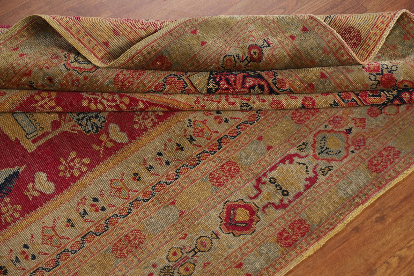 Pre-1900 Antique Vegetable Dye Silk Anatolian Turkish Rug 4x6 - 16