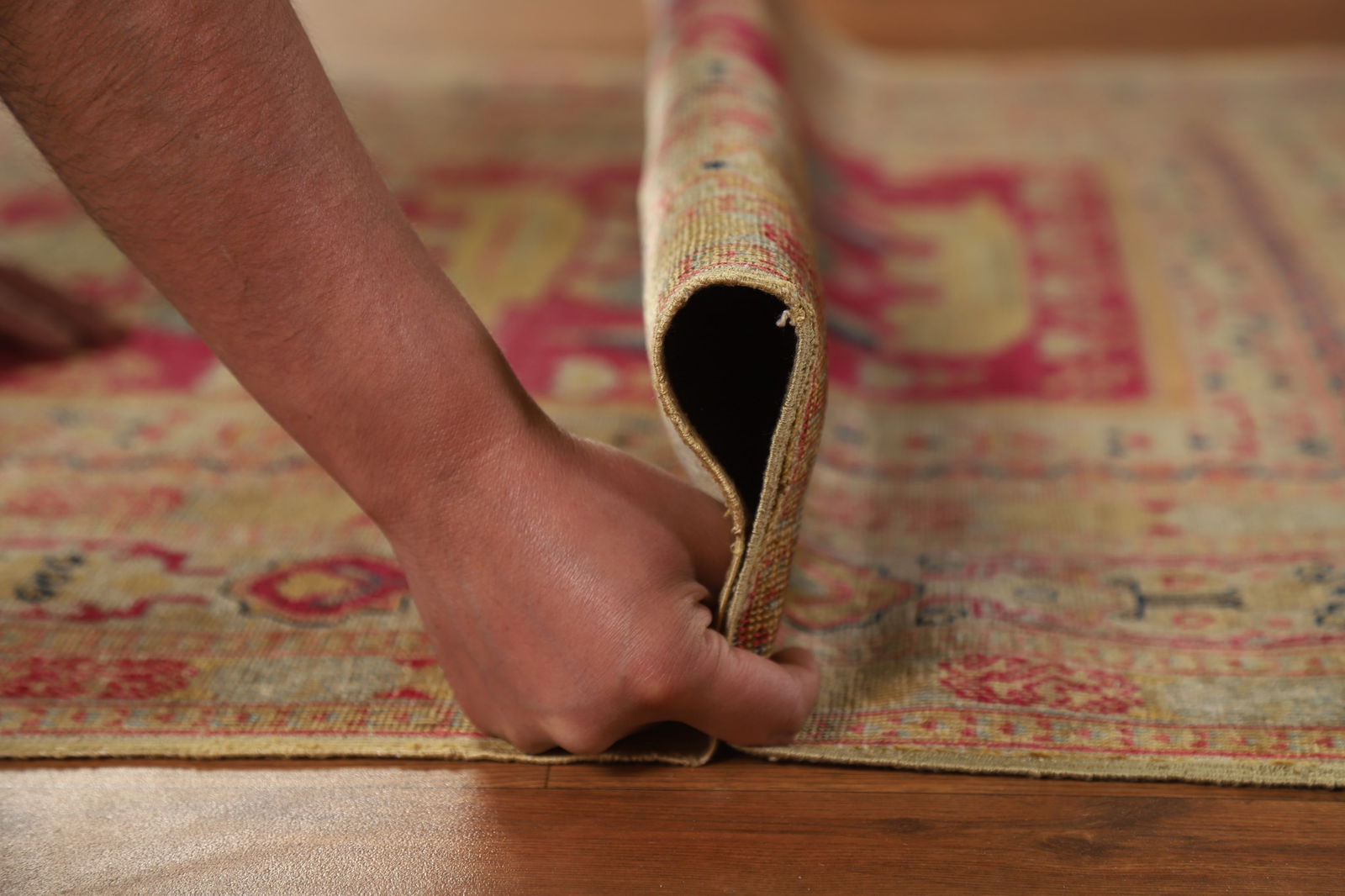 Pre-1900 Antique Vegetable Dye Silk Anatolian Turkish Rug 4x6 - 18