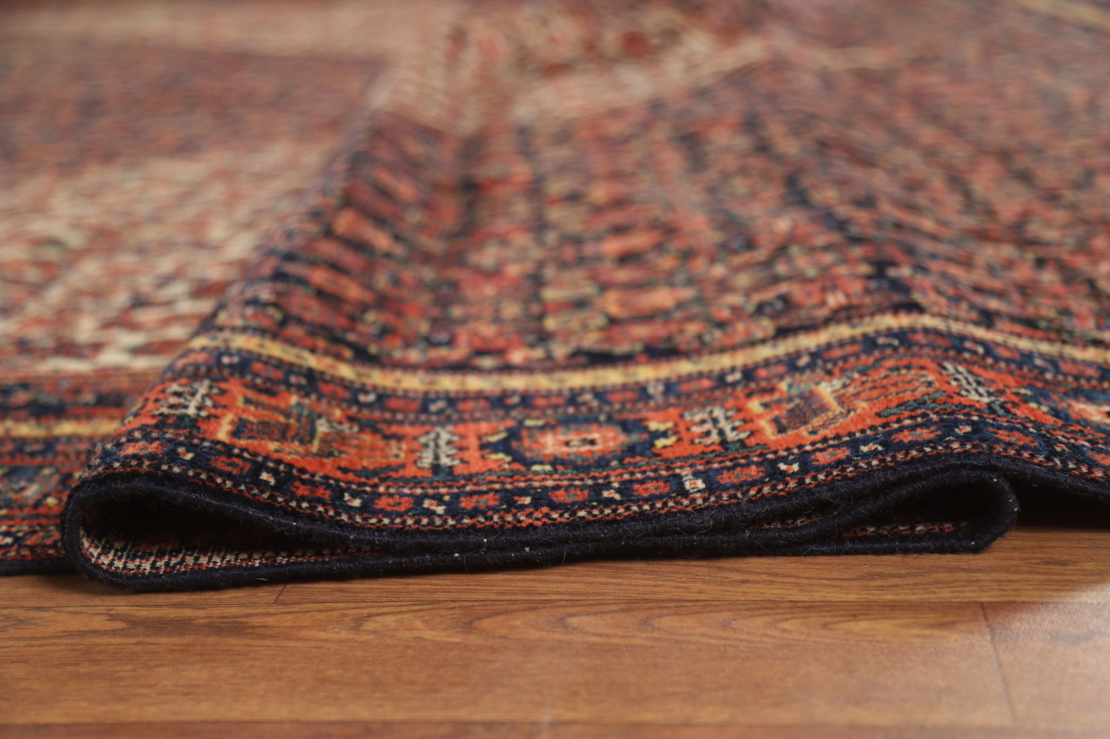 Pre-1900 Antique Vegetable Dye Senneh Persian Large Rug 8x20 - 15