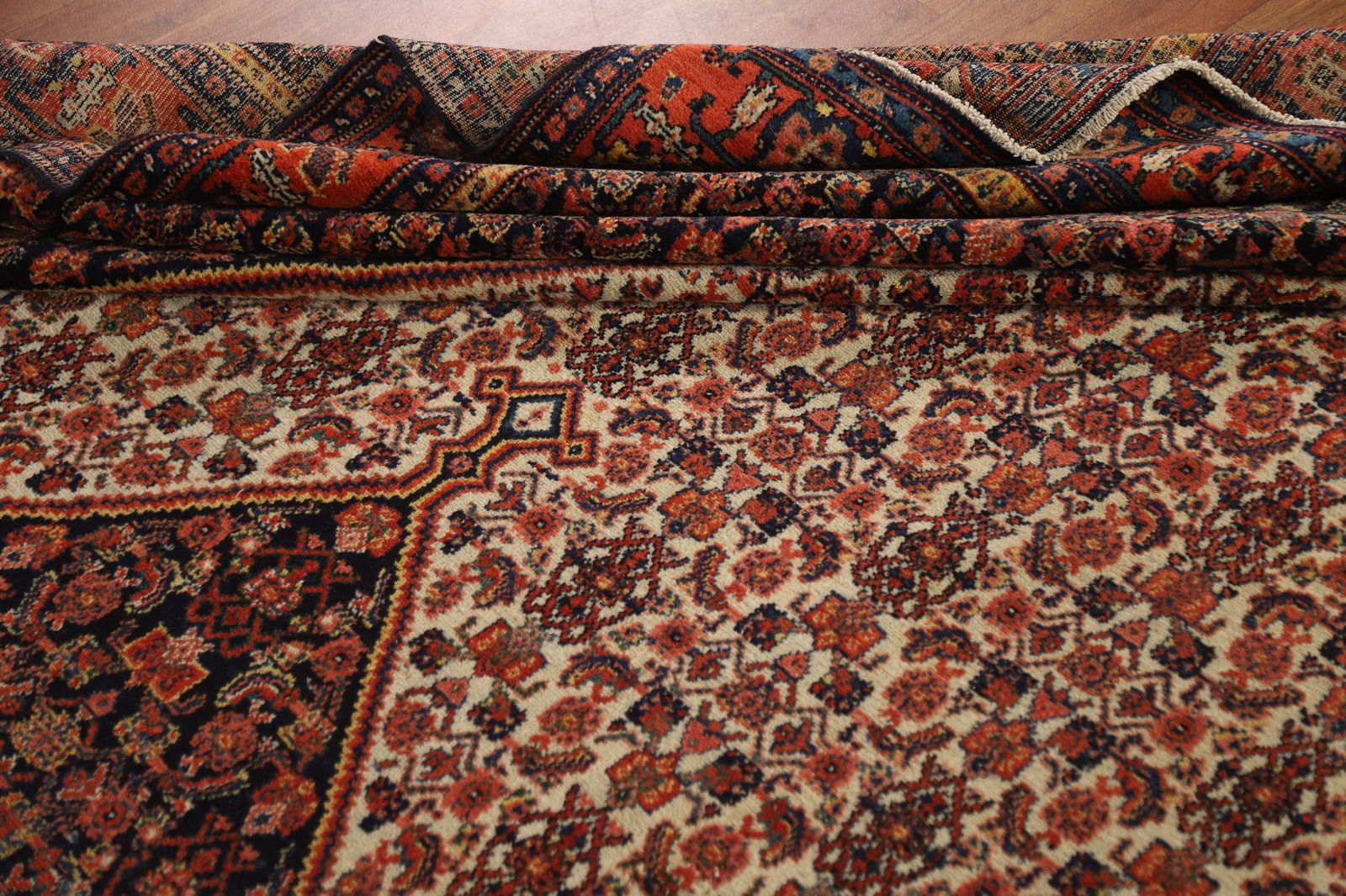 Pre-1900 Antique Vegetable Dye Senneh Persian Large Rug 8x20 - 18