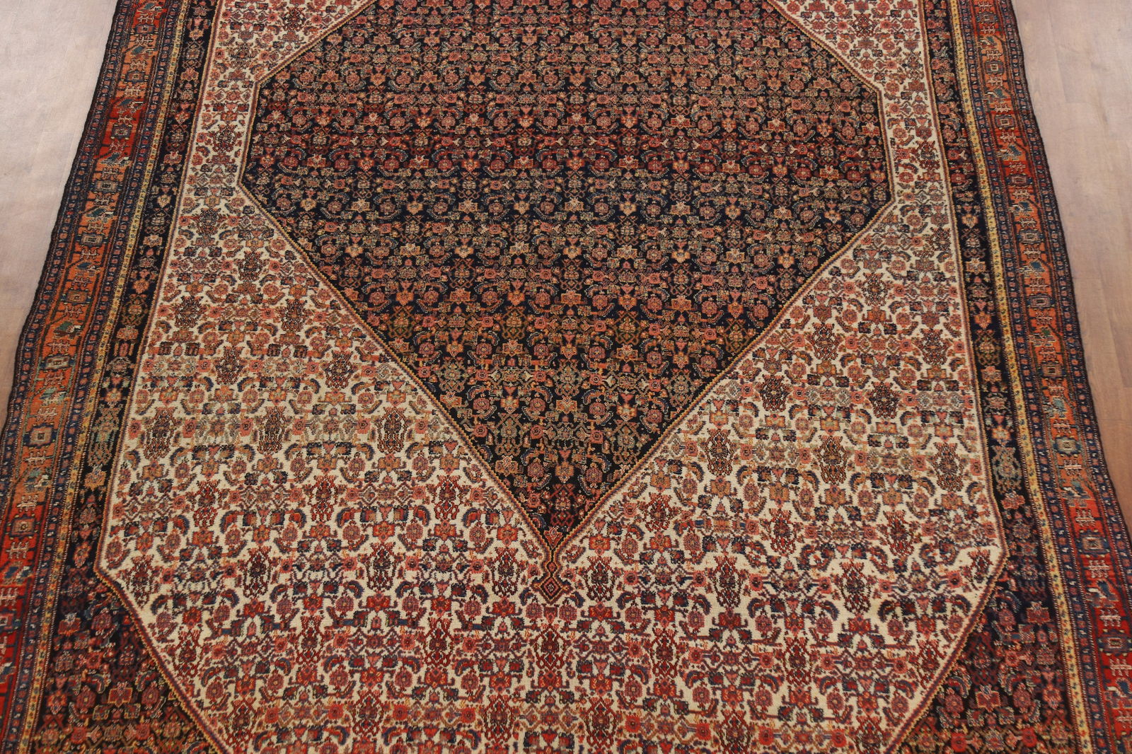 Pre-1900 Antique Vegetable Dye Senneh Persian Large Rug 8x20 - 4