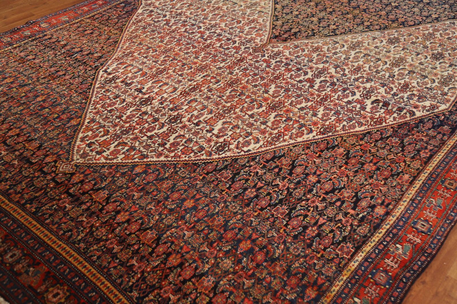 Pre-1900 Antique Vegetable Dye Senneh Persian Large Rug 8x20 - 7