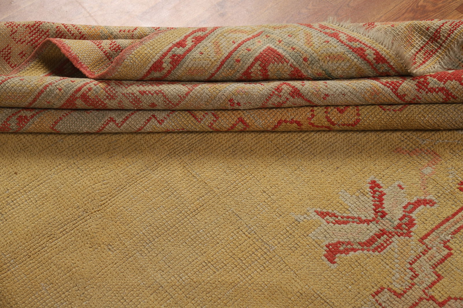 Pre-1900 Antique Vegetable Dye Oushak Turkish Area Rug 7x10 - 17