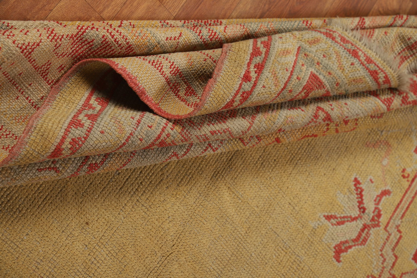 Pre-1900 Antique Vegetable Dye Oushak Turkish Area Rug 7x10 - 18