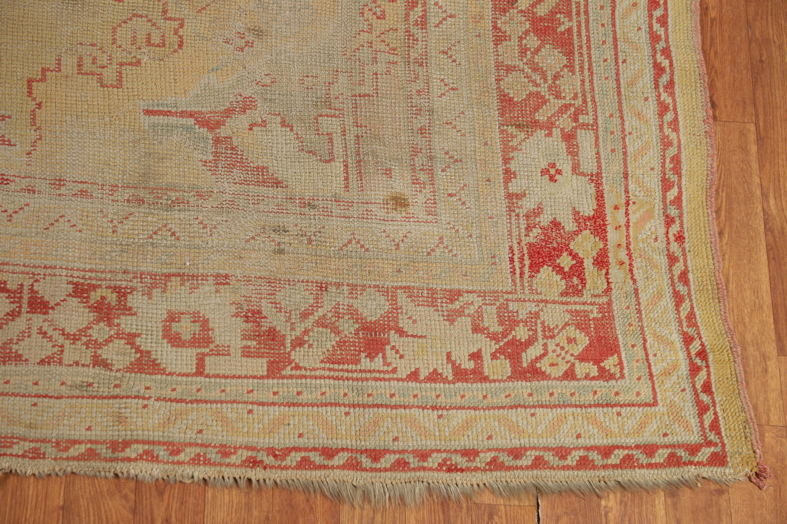 Pre-1900 Antique Vegetable Dye Oushak Turkish Area Rug 7x10 - 5
