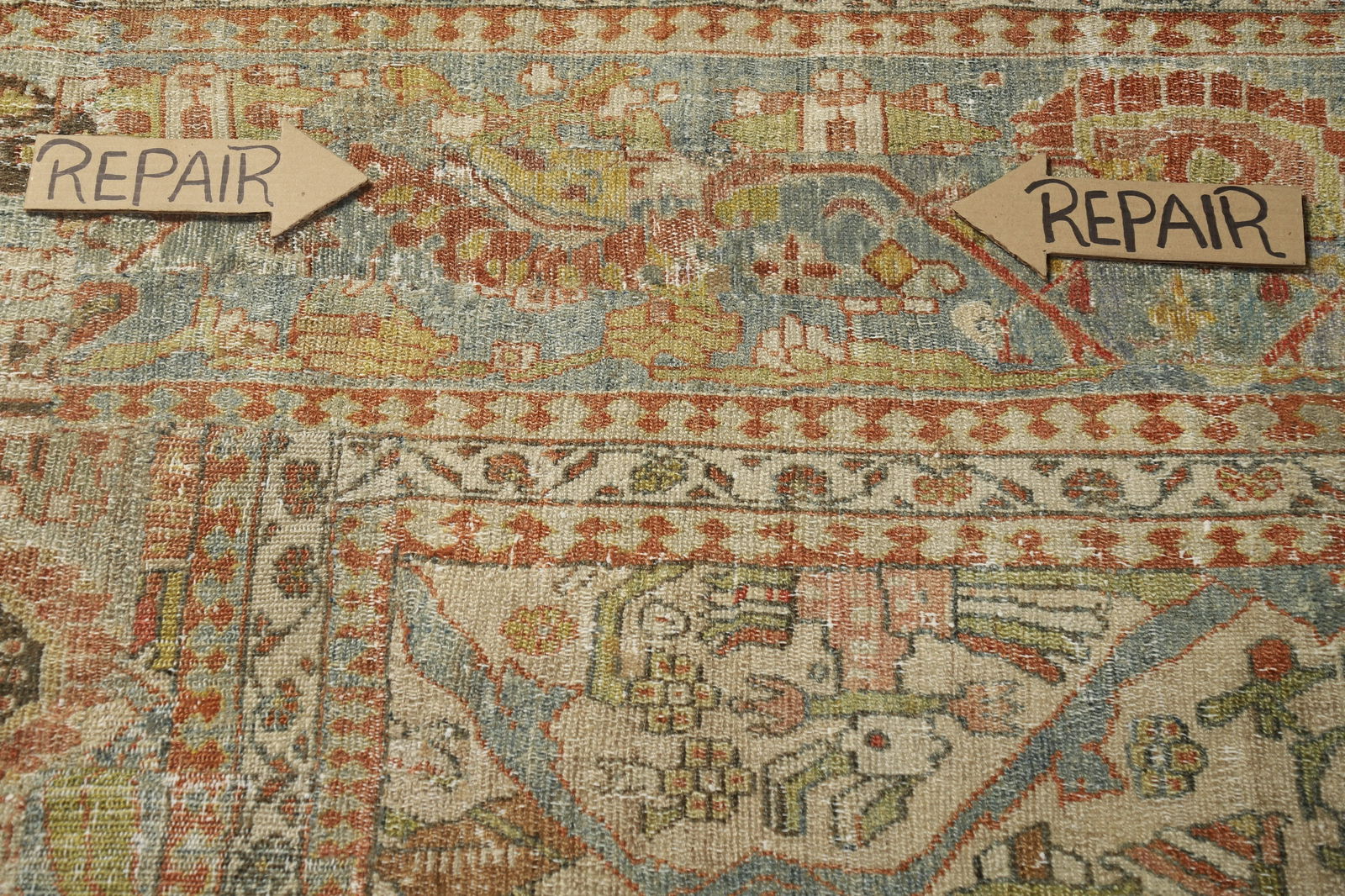 Pre-1900 Antique Vegetable Dye Bakhtiari Persian Large Rug 12x16 - 13