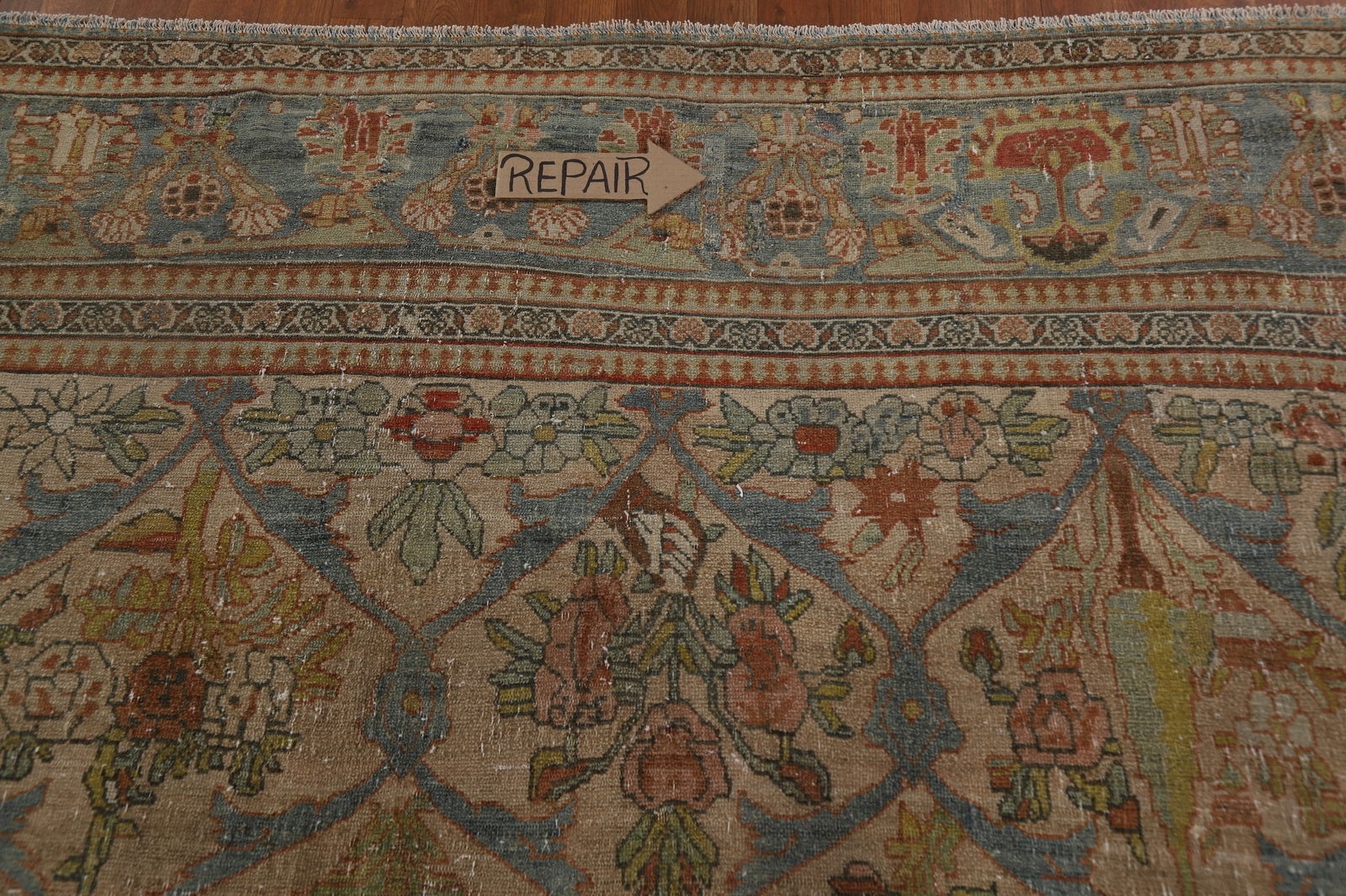 Pre-1900 Antique Vegetable Dye Bakhtiari Persian Large Rug 12x16 - 18