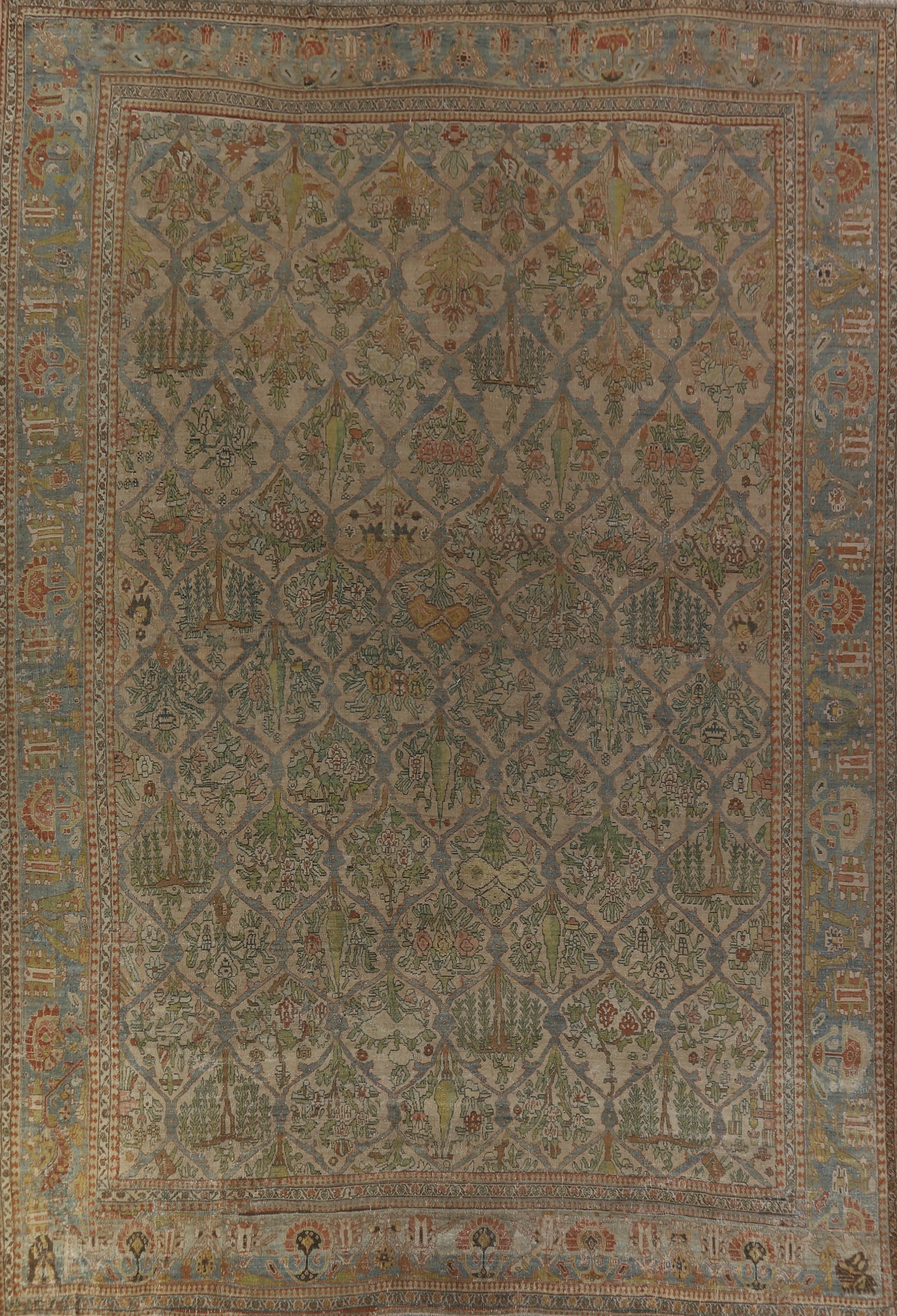 Pre-1900 Antique Vegetable Dye Bakhtiari Persian Large Rug 12x16: Title: Pre-1900 Antique Vegetable Dye Bakhtiari Persian Large Rug 12x16 Description:A Beautiful Genuine Iran ( Persia ) Bakhtiari rug is Hand Knotted by skillful weavers in Iran ( Persia