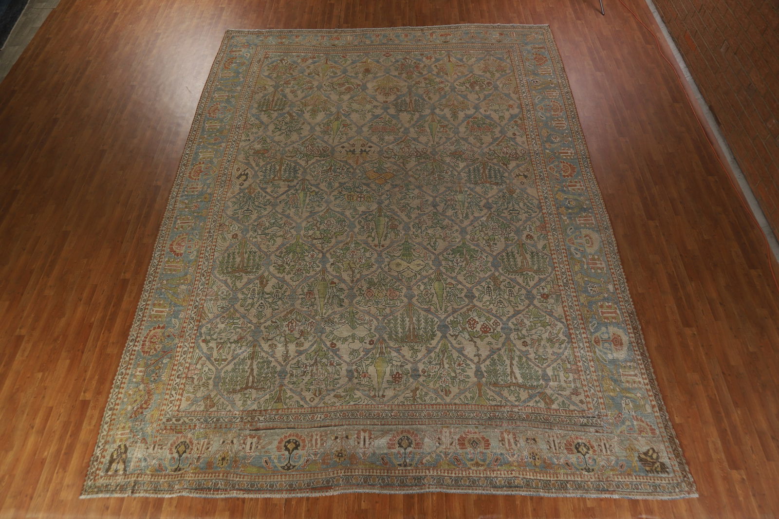 Pre-1900 Antique Vegetable Dye Bakhtiari Persian Large Rug 12x16 - 3