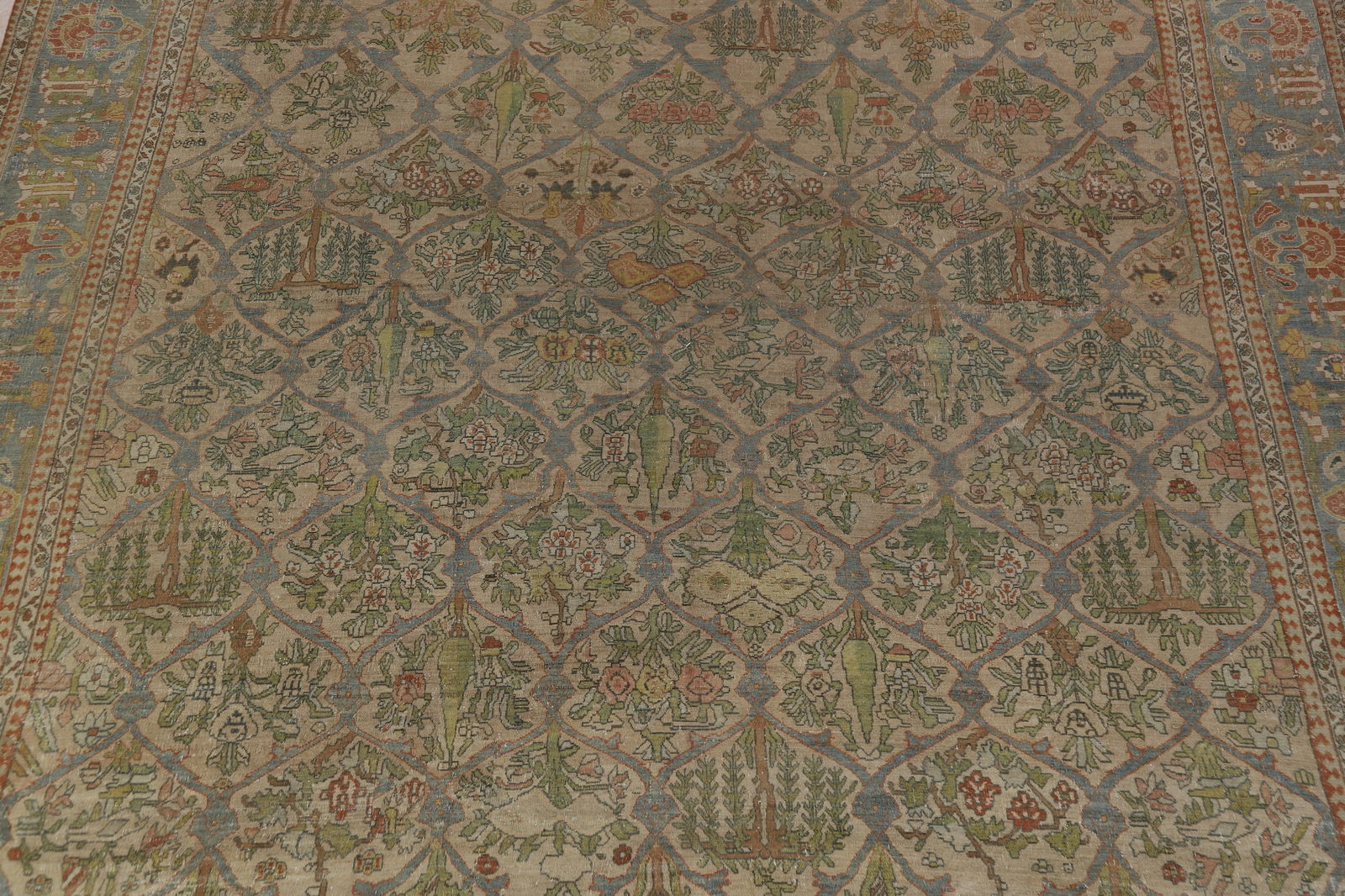 Pre-1900 Antique Vegetable Dye Bakhtiari Persian Large Rug 12x16 - 4