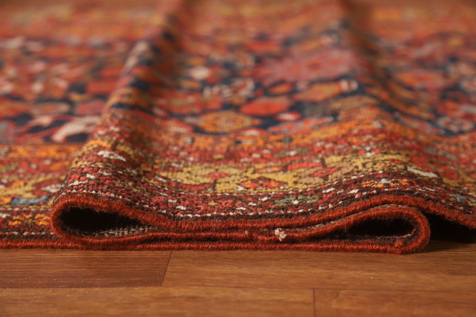 Pre-1900 Antique Vegetable Dye Malayer Persian Runner Rug 4x16 - 14