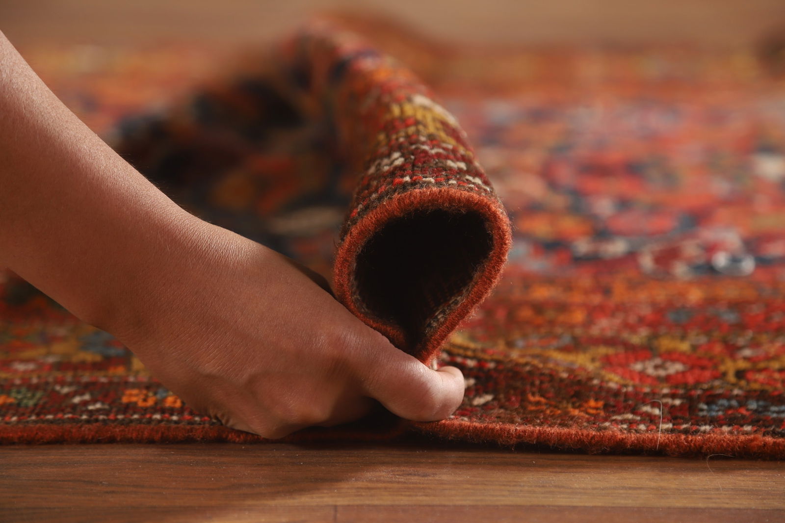 Pre-1900 Antique Vegetable Dye Malayer Persian Runner Rug 4x16 - 18