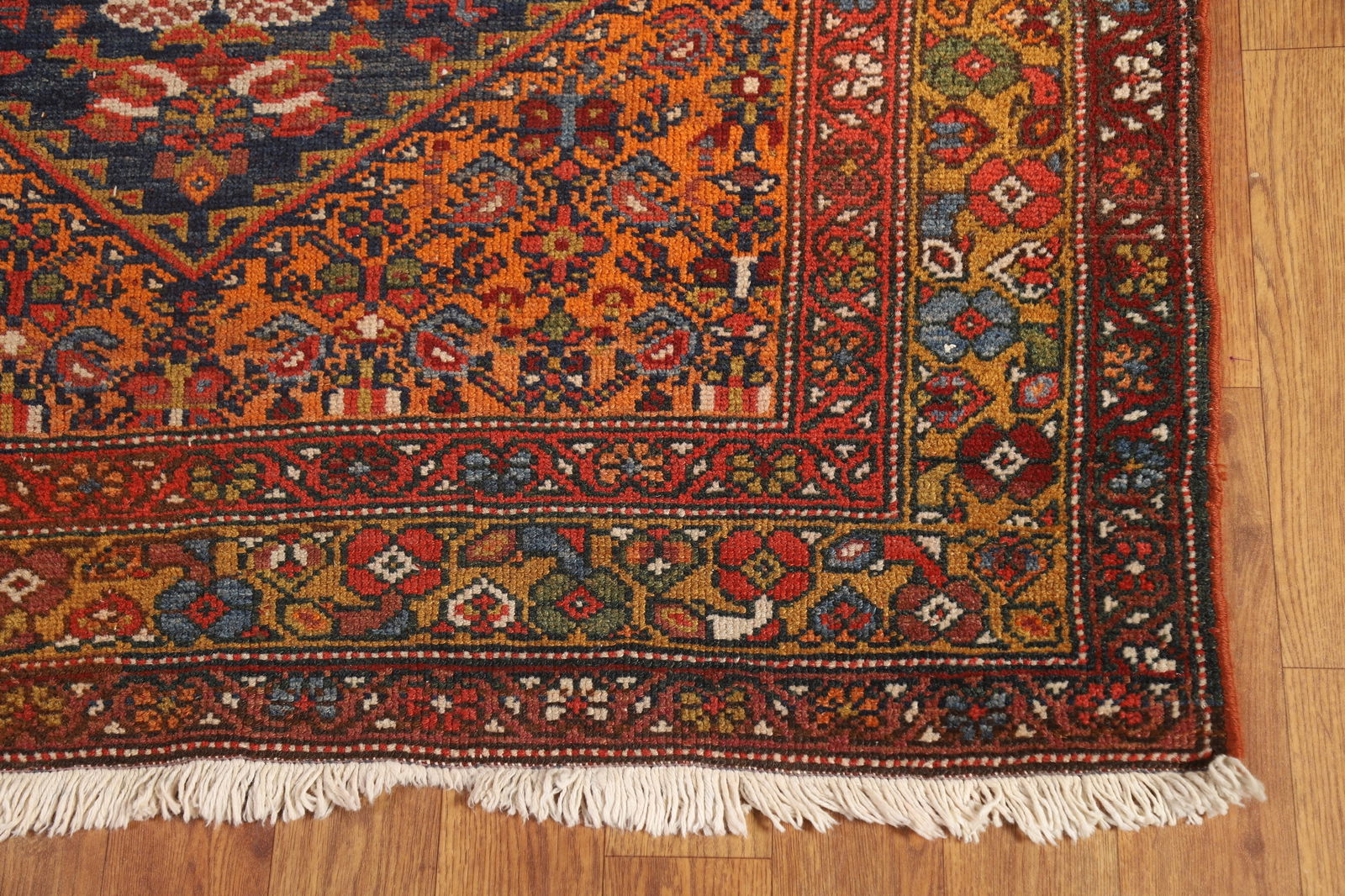 Pre-1900 Antique Vegetable Dye Malayer Persian Runner Rug 4x16 - 6