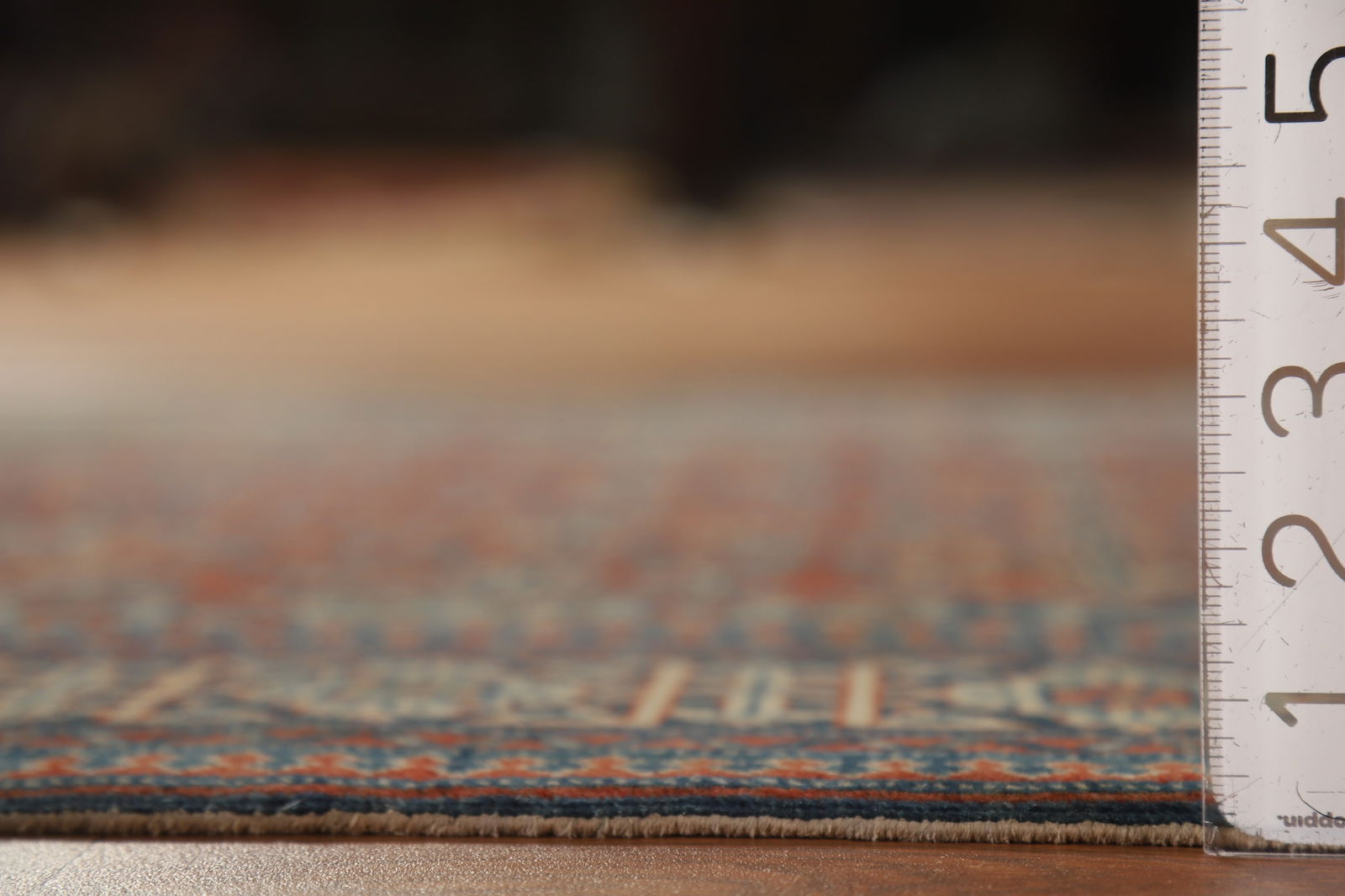 Antique Geometric Kazak Vegetable Dye Rug 4x5 - 19