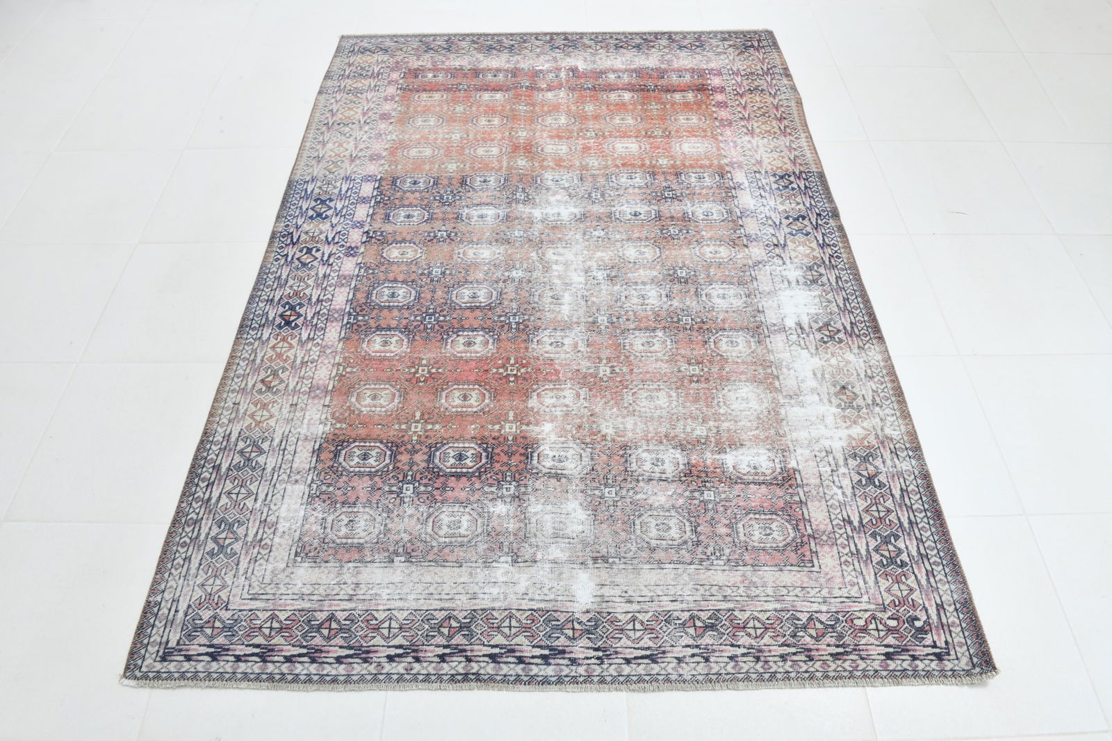 4'11'' x 6'11'' Handmade Vintage Wool Rug - 22483 - 16