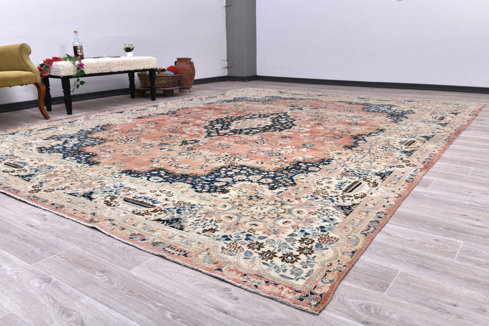 10'5'' x 13'8'' Turkish Vintage Runner Rug - 21762 - 17