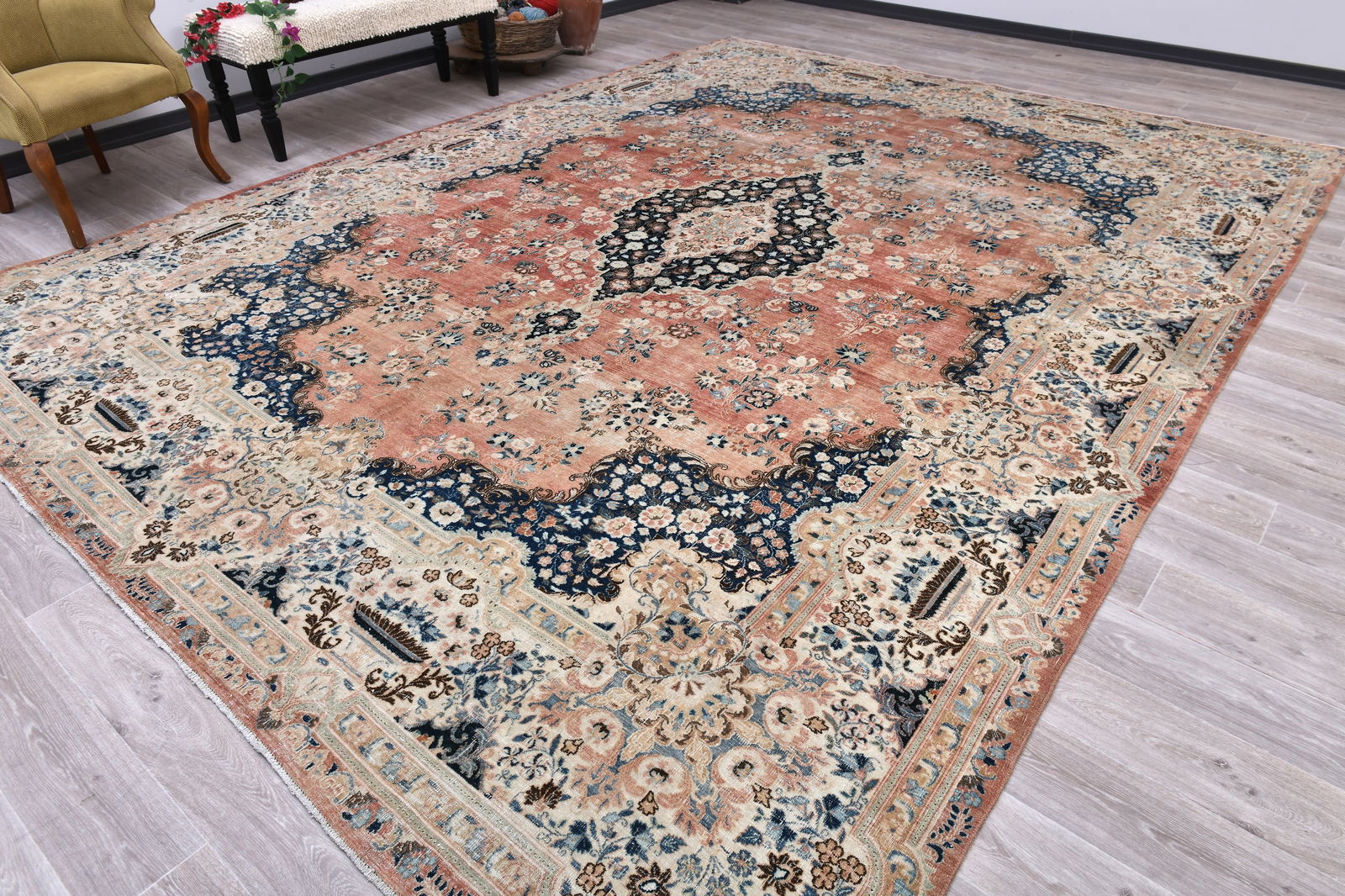 10'5'' x 13'8'' Turkish Vintage Runner Rug - 21762 - 2