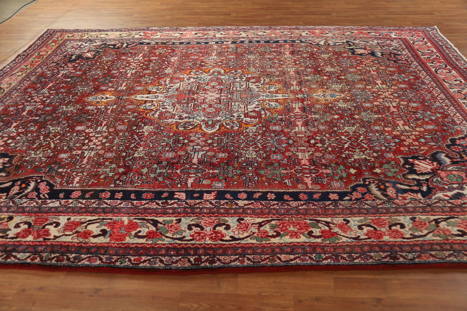 Antique Vegetable Dye Bidjar Persian Area Rug 9x12 - 16