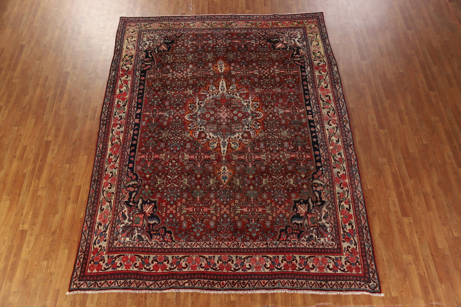 Antique Vegetable Dye Bidjar Persian Area Rug 9x12 - 17