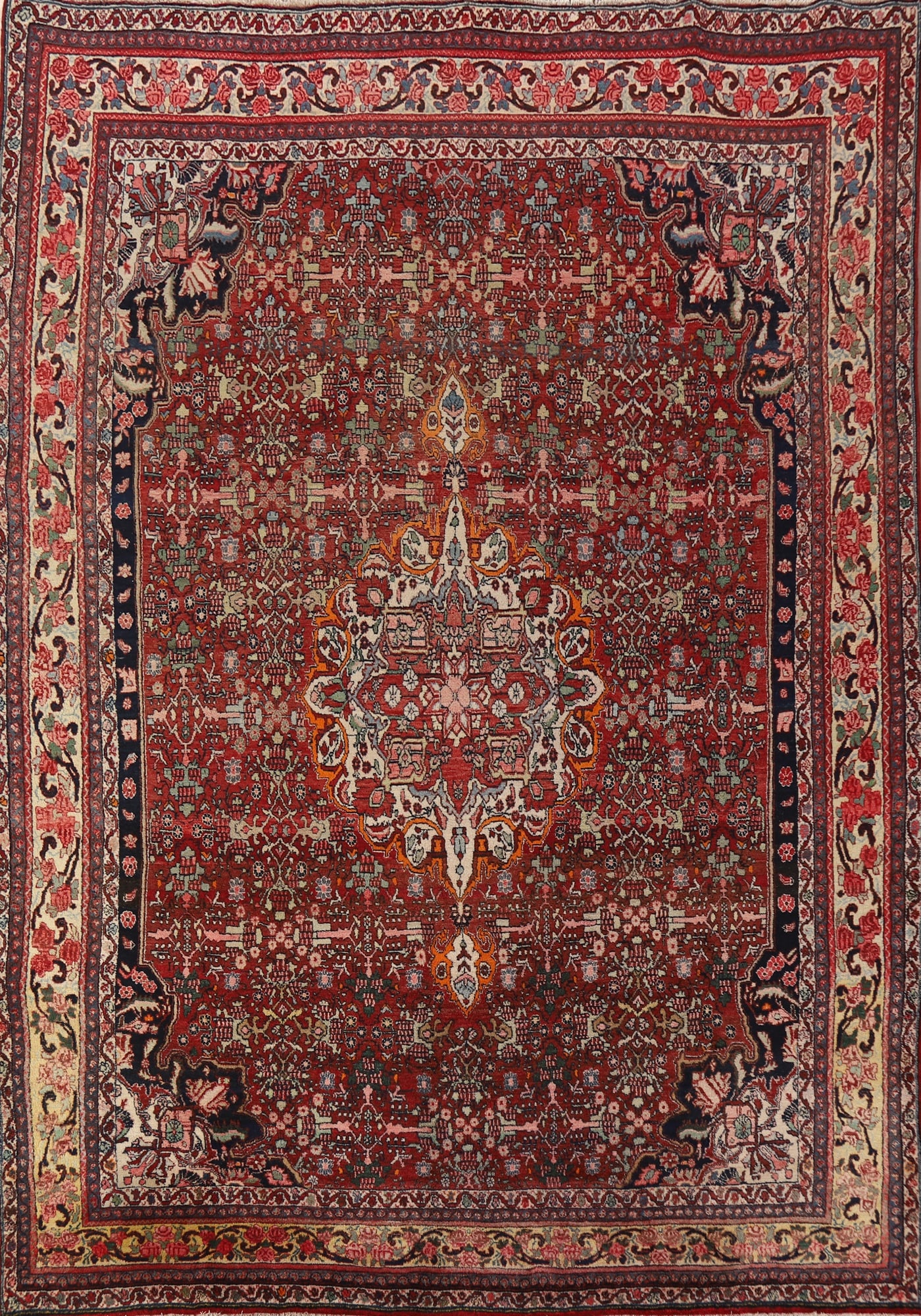 Antique Vegetable Dye Bidjar Persian Area Rug 9x12: Title: Antique Vegetable Dye Bidjar Persian Area Rug 9x12 Description:A Beautiful Genuine Iran ( Persia ) Bidjar rug is Hand Knotted by skillful weavers in Iran ( Persia ) with