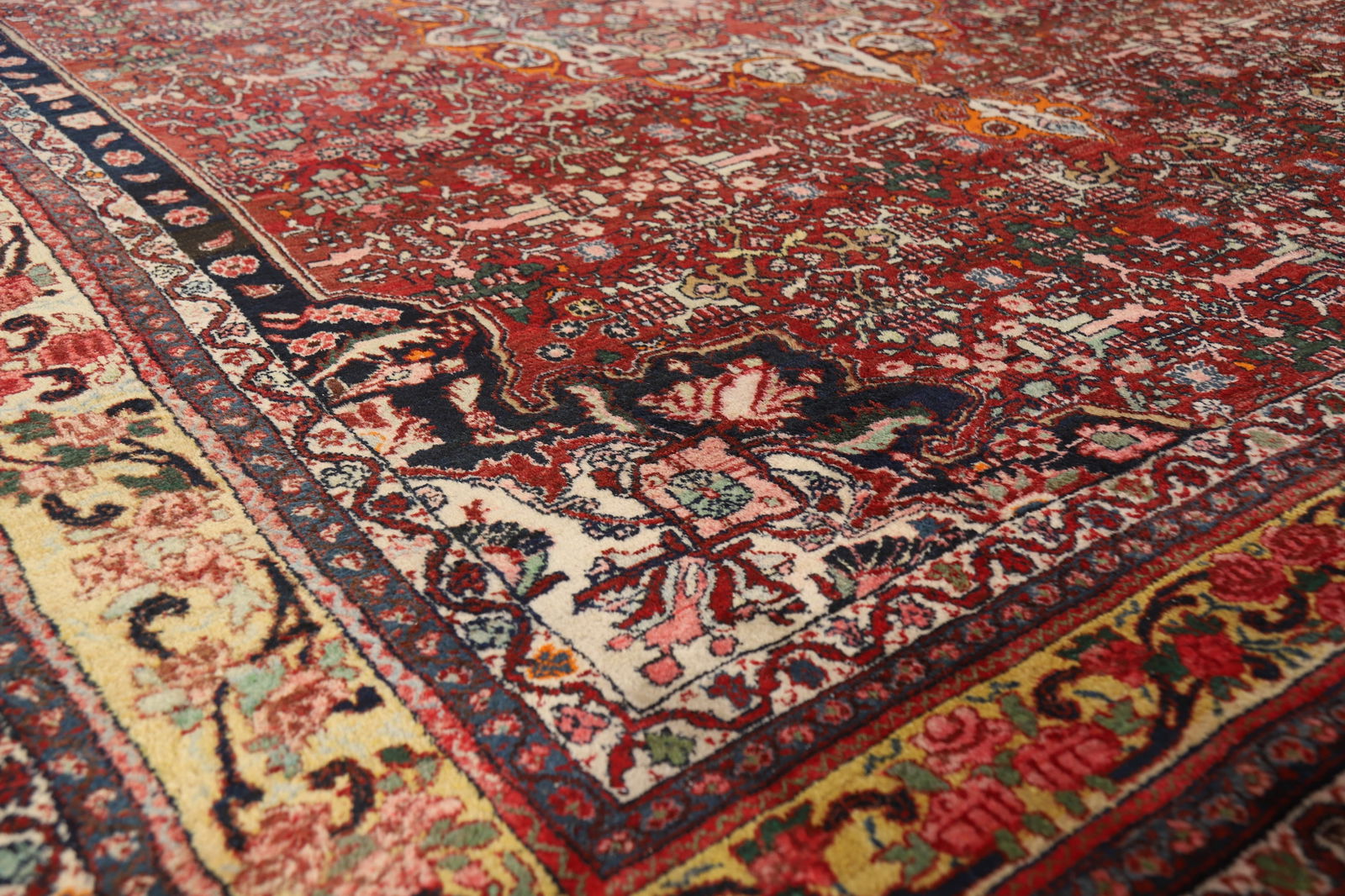 Antique Vegetable Dye Bidjar Persian Area Rug 9x12 - 6