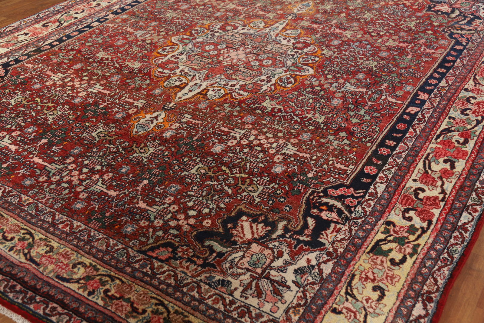 Antique Vegetable Dye Bidjar Persian Area Rug 9x12 - 7