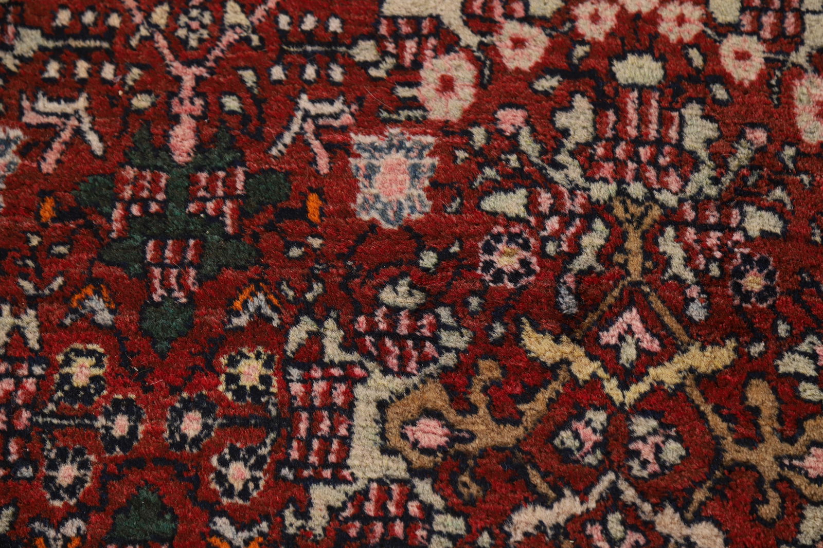 Antique Vegetable Dye Bidjar Persian Area Rug 9x12 - 9