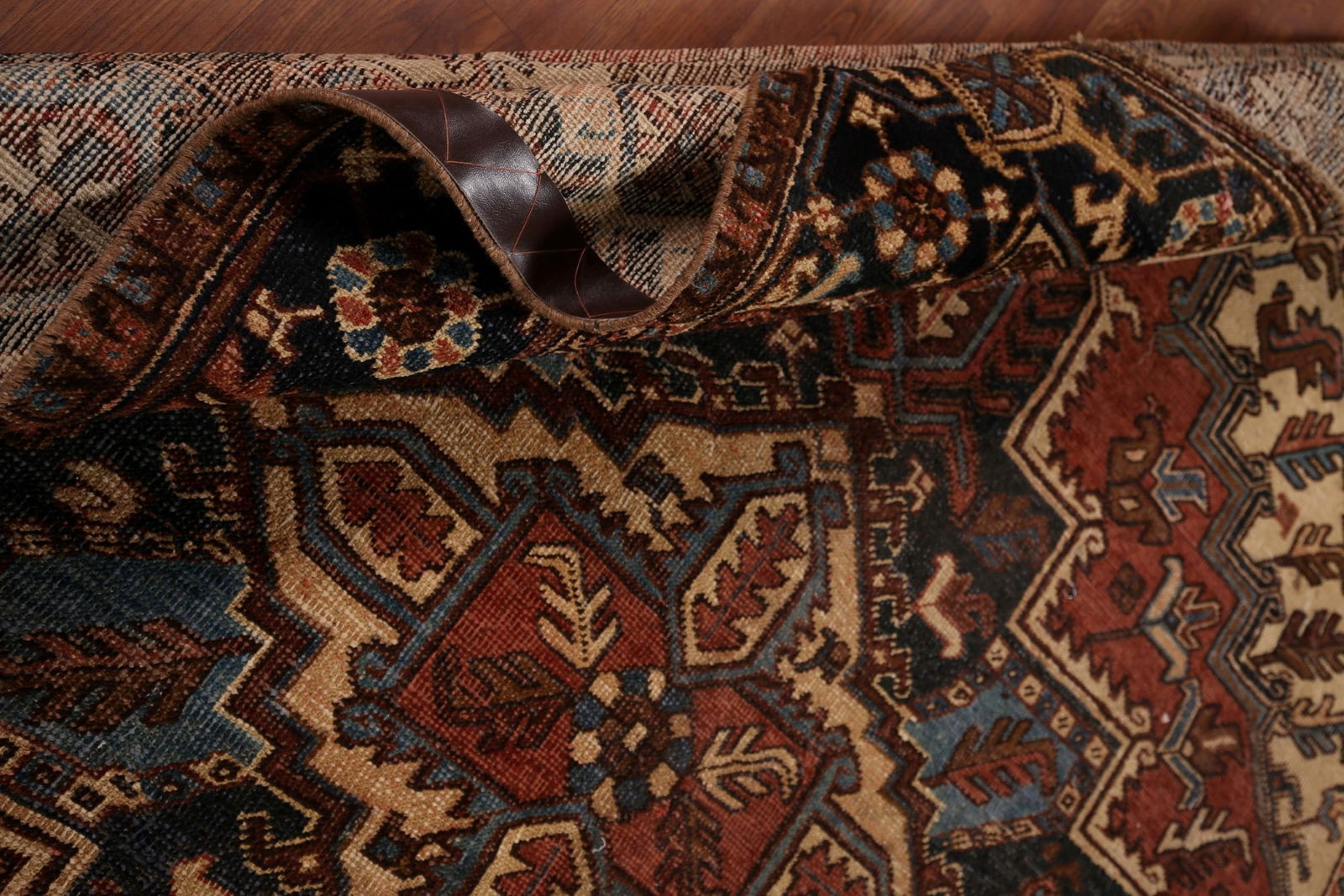 Pre-1900 Antique Heris Serapi Persian Area Rug 7x10 - 19