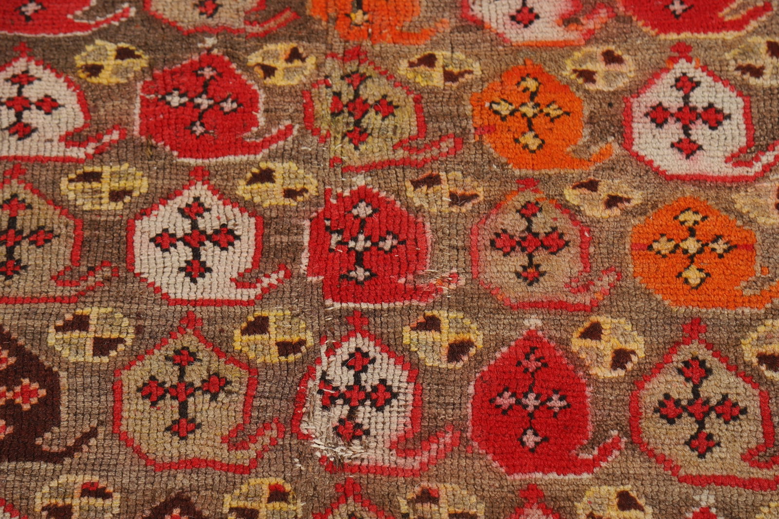 Pre-1900 Antique Vegetable Dye Kazak Oriental Runner Rug 4x10 - 10