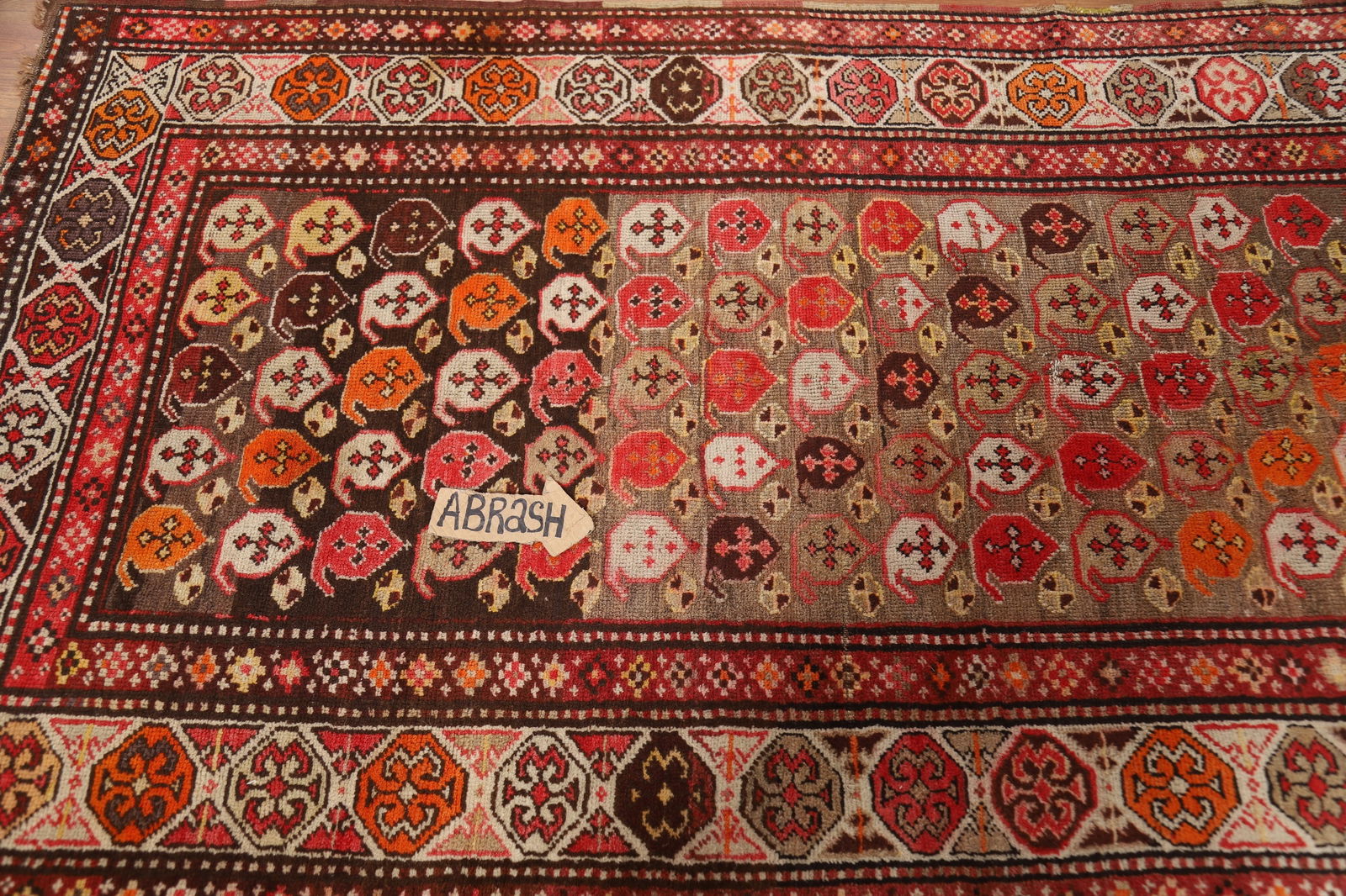 Pre-1900 Antique Vegetable Dye Kazak Oriental Runner Rug 4x10 - 15