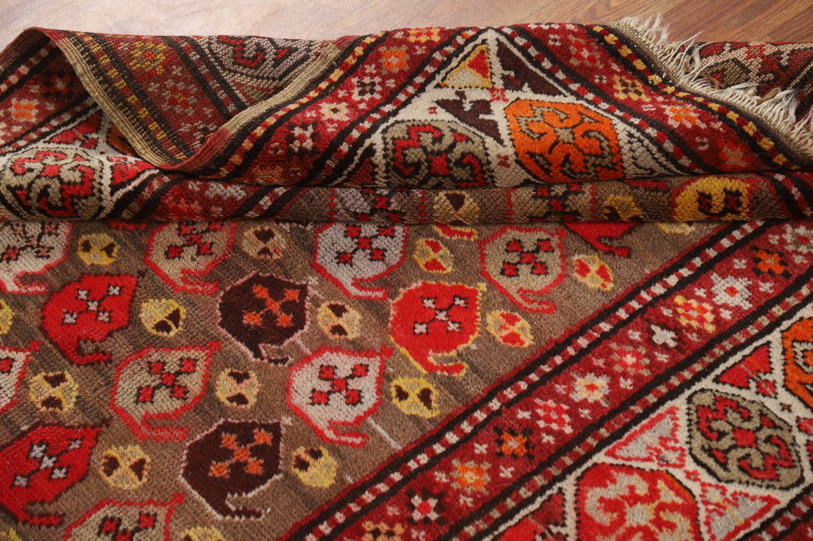 Pre-1900 Antique Vegetable Dye Kazak Oriental Runner Rug 4x10 - 19