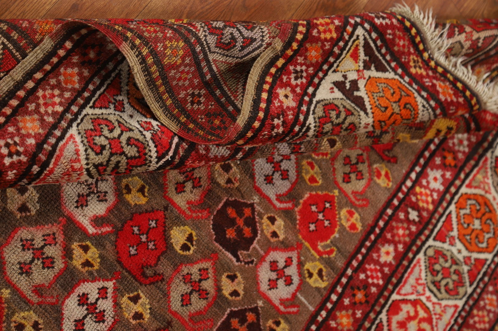 Pre-1900 Antique Vegetable Dye Kazak Oriental Runner Rug 4x10 - 20