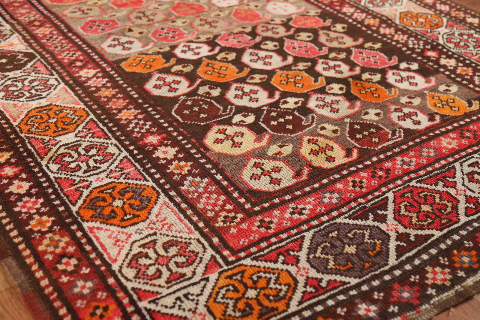 Pre-1900 Antique Vegetable Dye Kazak Oriental Runner Rug 4x10 - 6