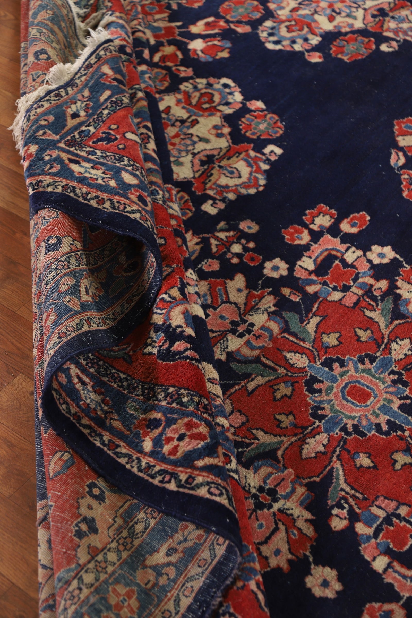 Antique Vegetable Dye Sarouk Mohajeran Persian Large Rug 11x19 - 20