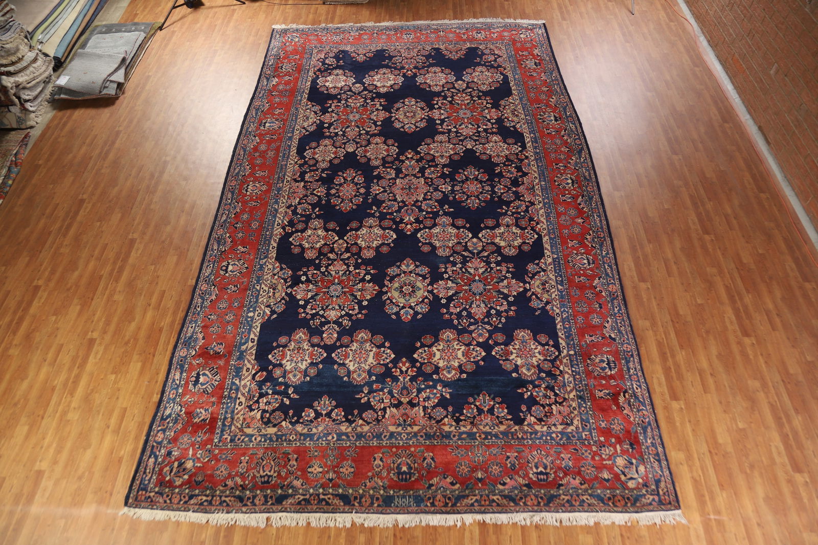 Antique Vegetable Dye Sarouk Mohajeran Persian Large Rug 11x19 - 3